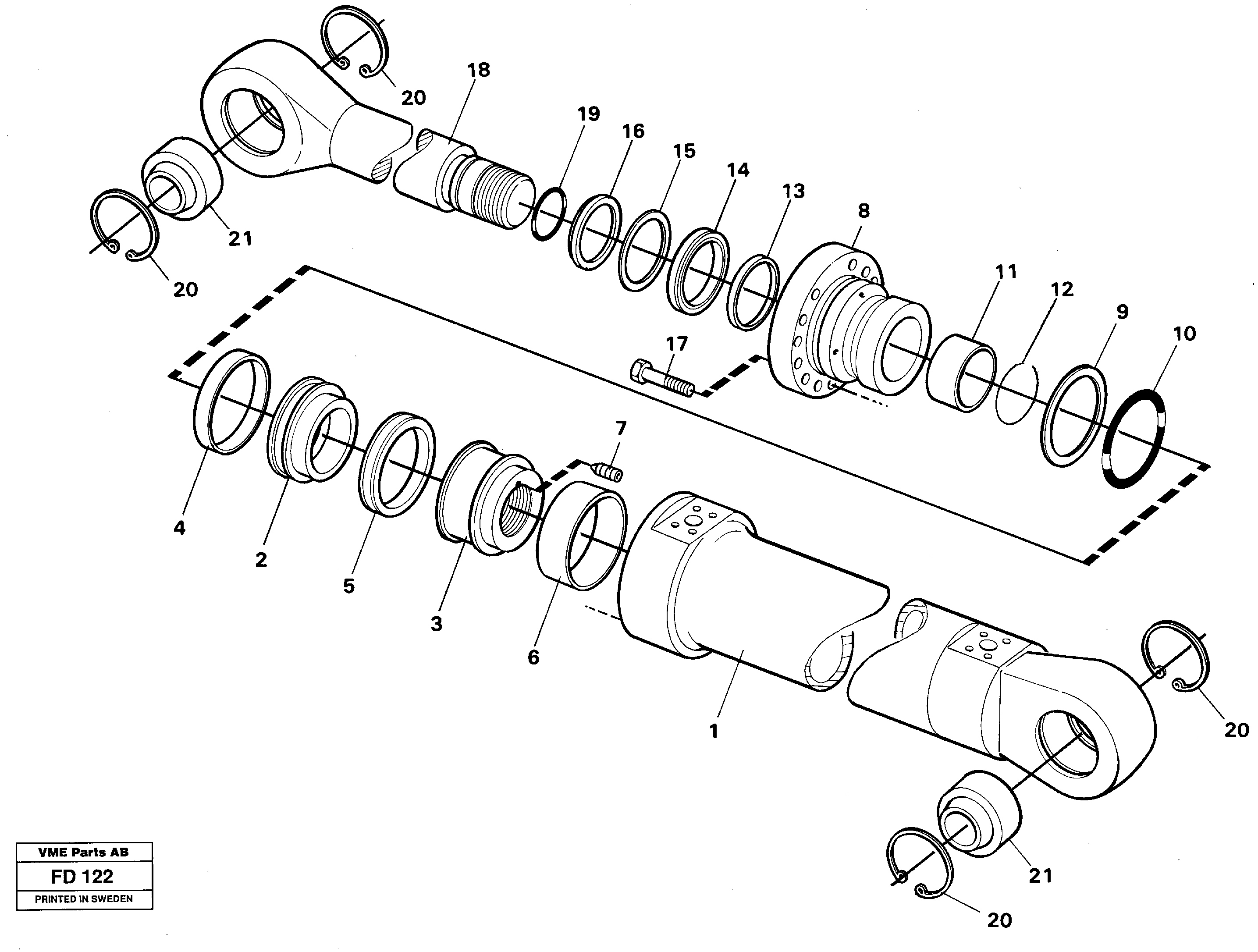 Схема запчастей Volvo EW150 - 29345 Гидроцилиндр стрелы EW150 ?KERMAN ?KERMAN EW150 SER NO - 318