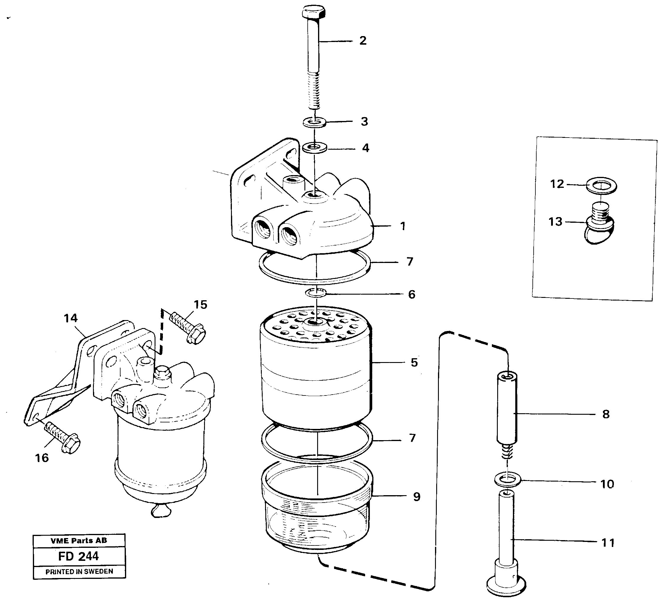 Схема запчастей Volvo EW150 - 27530 Фильтр топливный EW150 ?KERMAN ?KERMAN EW150 SER NO - 318