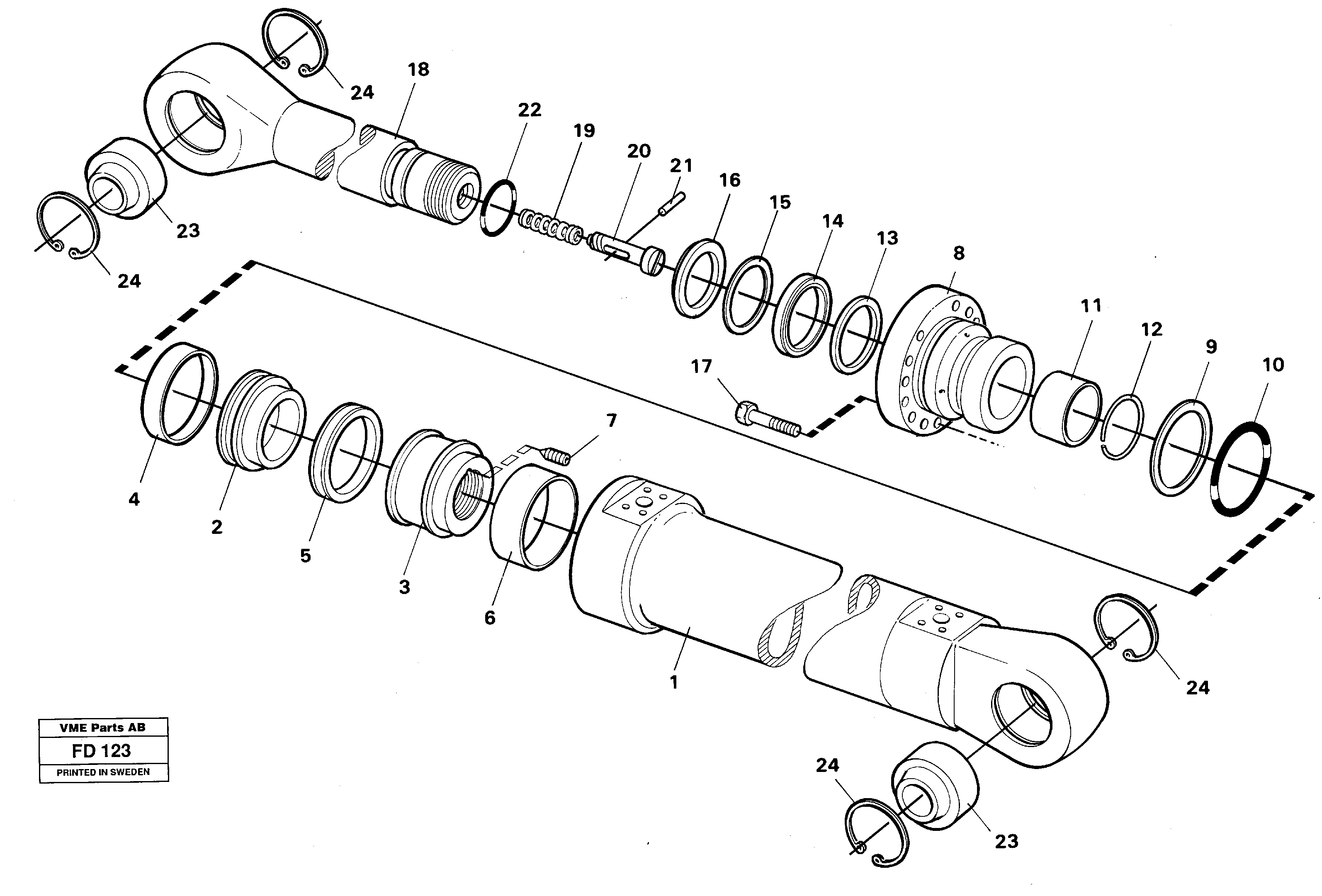 Схема запчастей Volvo EW150 - 34299 Dipper arm cylinder EW150 ?KERMAN ?KERMAN EW150 SER NO - 318