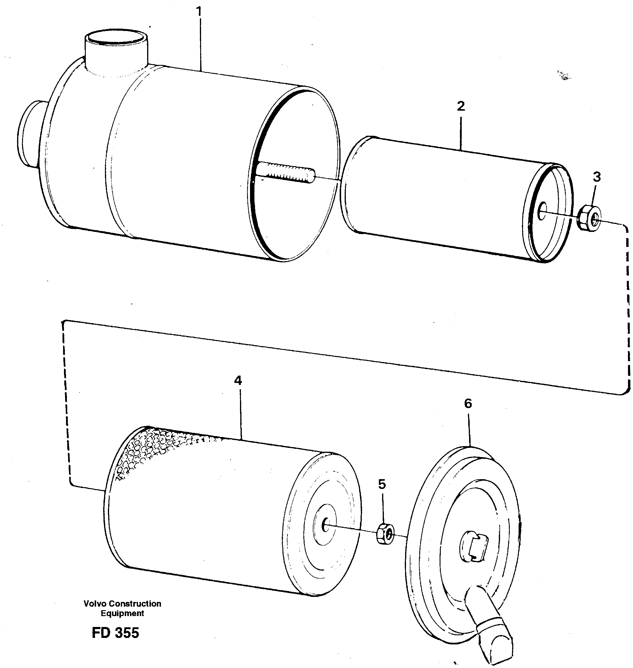 Схема запчастей Volvo EW150 - 34748 Фильтр воздушный EW150 ?KERMAN ?KERMAN EW150 SER NO - 318