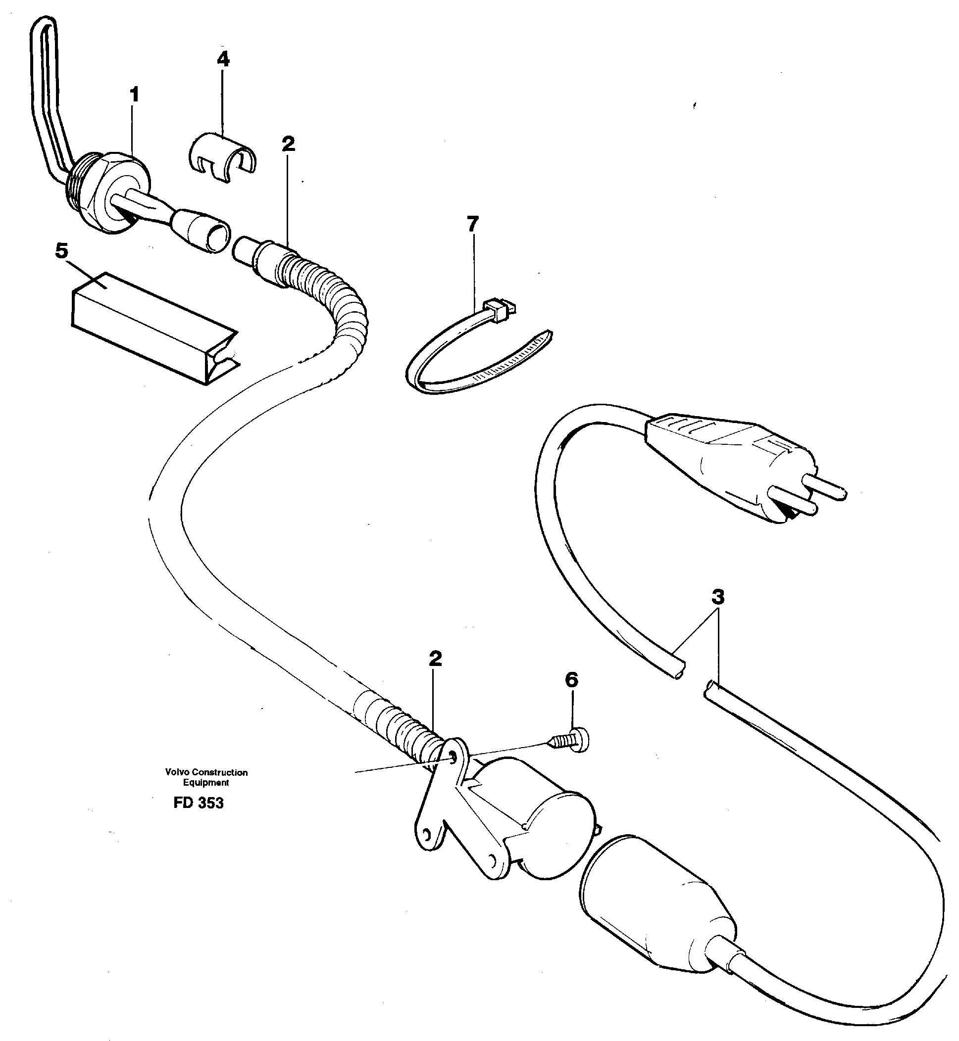 Схема запчастей Volvo EW150 - 34755 Engine heater EW150 ?KERMAN ?KERMAN EW150 SER NO - 318