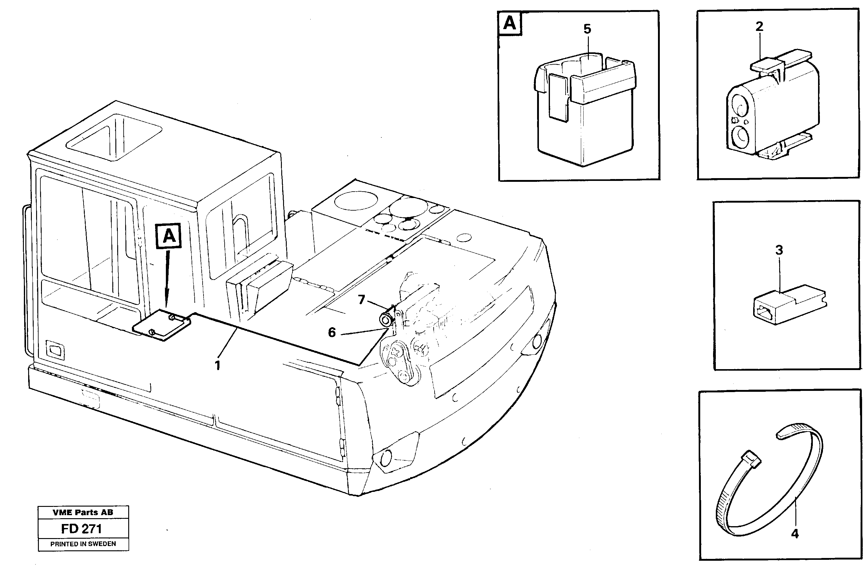 Схема запчастей Volvo EW150 - 35707 Electric installation for compressor EW150 ?KERMAN ?KERMAN EW150 SER NO - 318