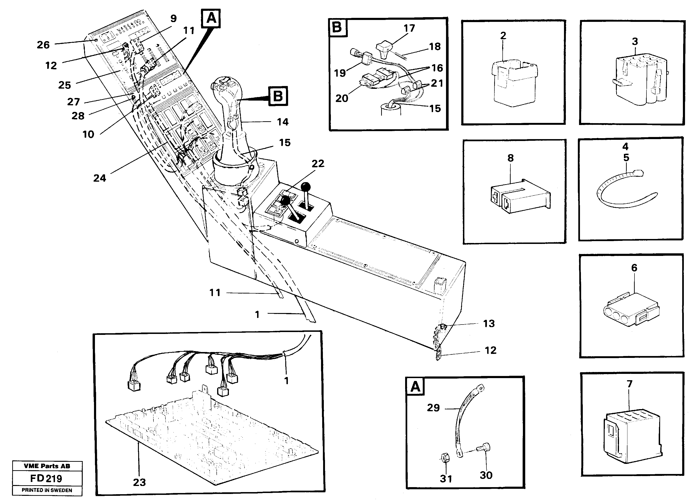 Схема запчастей Volvo EW150 - 49666 Cable harness, side panel, right EW150 ?KERMAN ?KERMAN EW150 SER NO - 318
