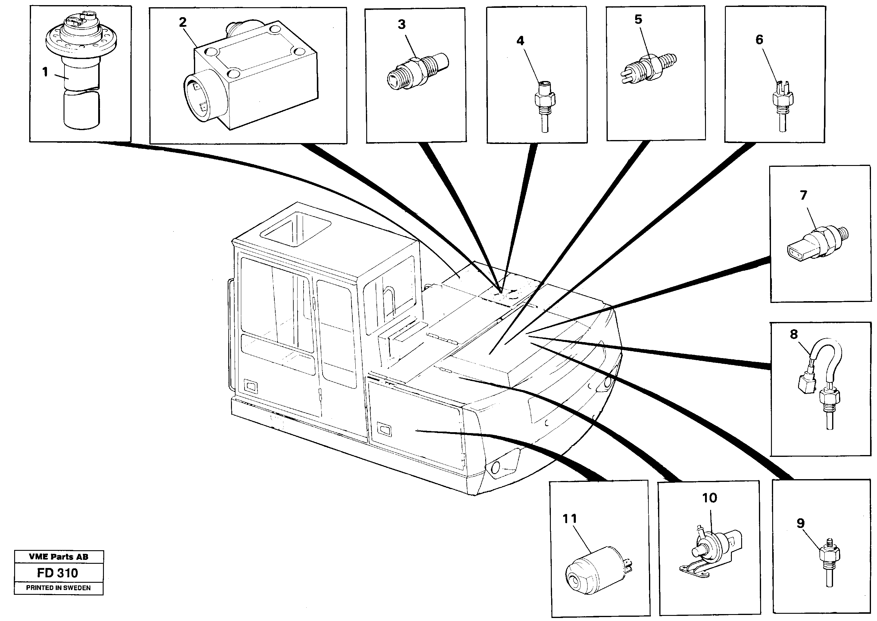 Схема запчастей Volvo EW150 - 34772 Sensor EW150 ?KERMAN ?KERMAN EW150 SER NO - 318