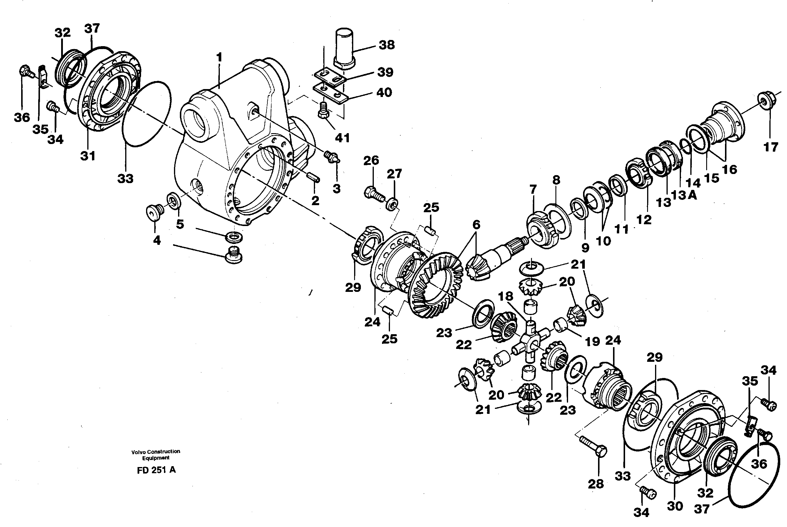 Схема запчастей Volvo EW150 - 16500 Differential EW150 ?KERMAN ?KERMAN EW150 SER NO - 318