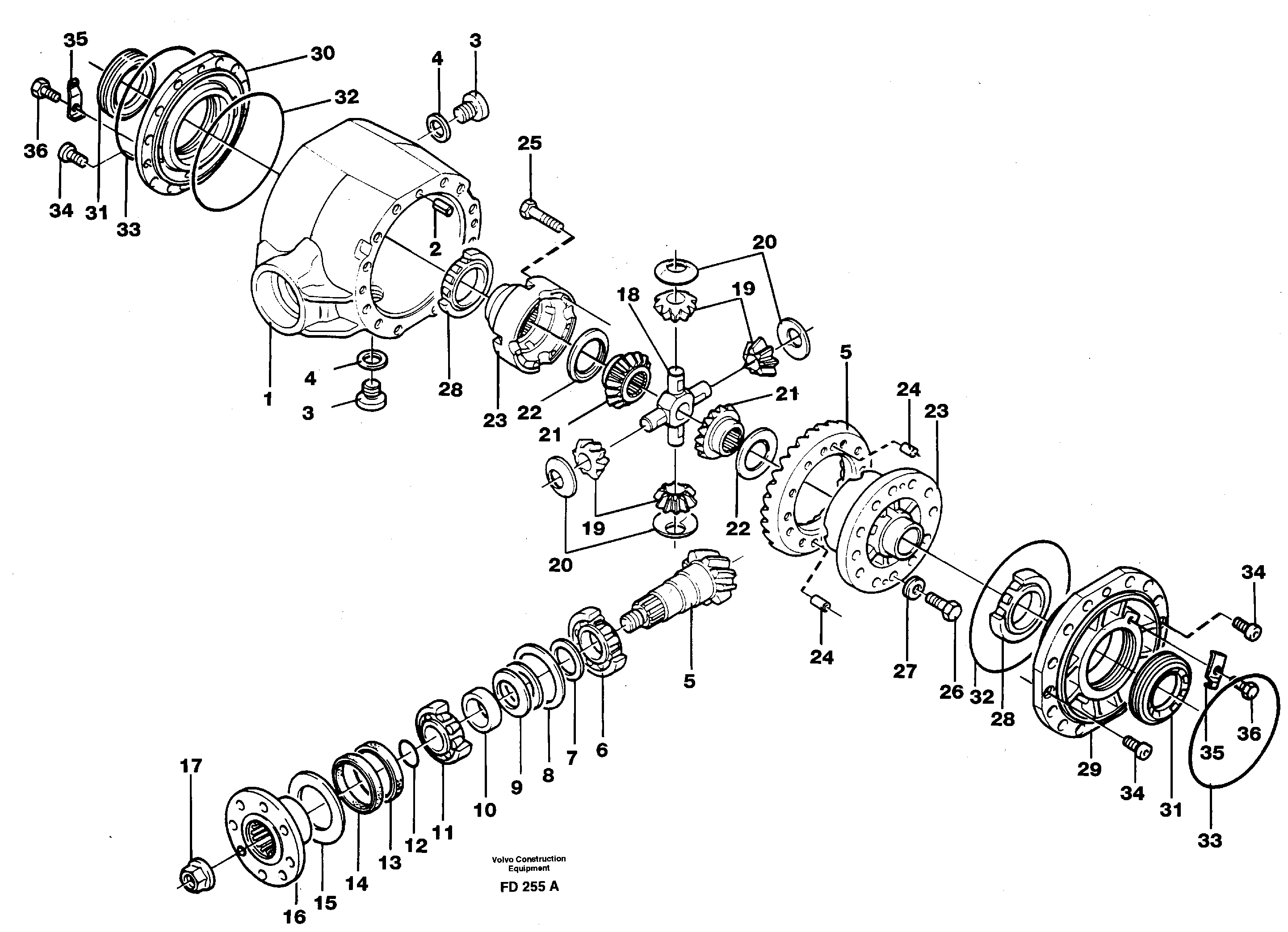 Схема запчастей Volvo EW150 - 16502 Differential EW150 ?KERMAN ?KERMAN EW150 SER NO - 318