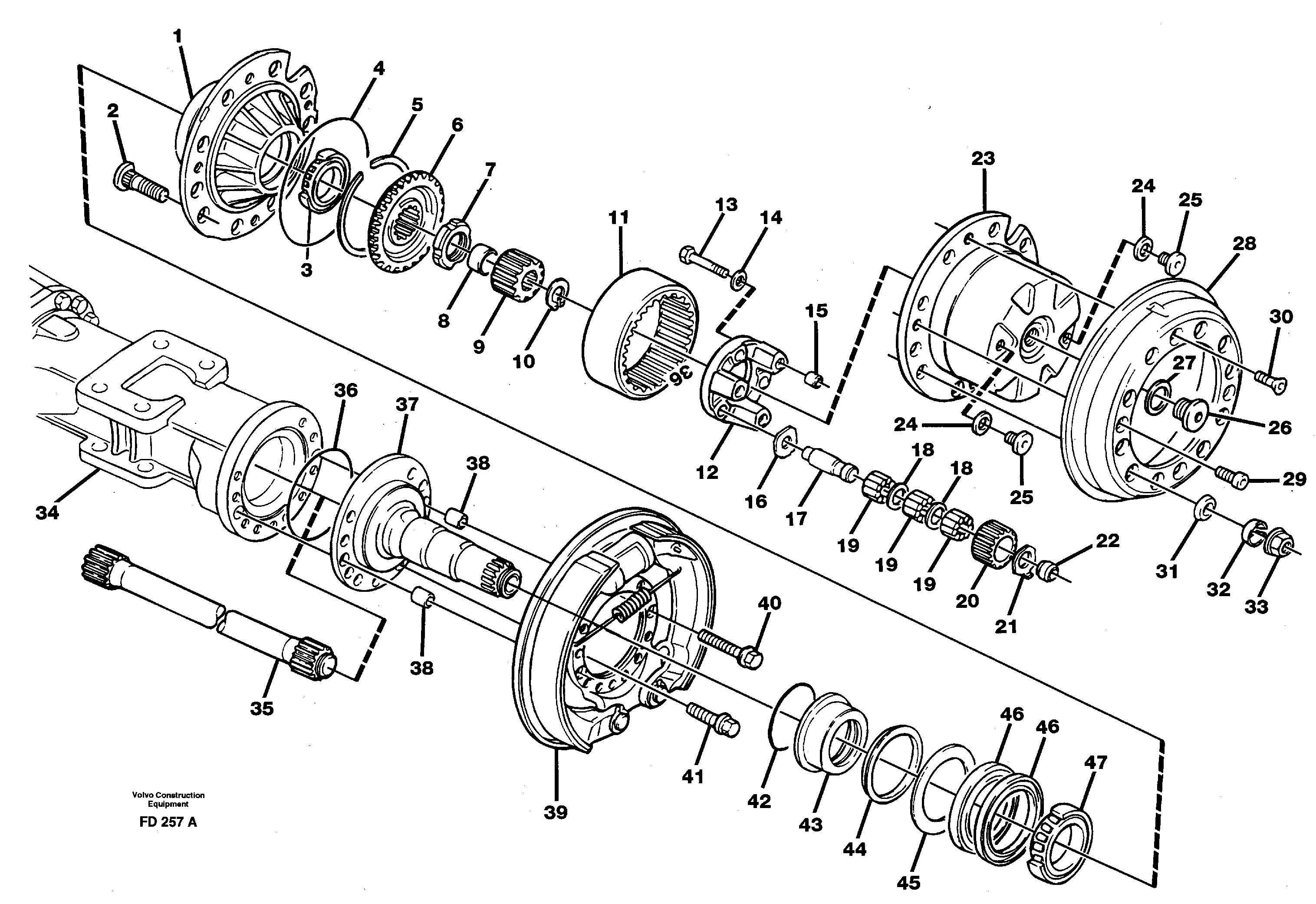 Схема запчастей Volvo EW150 - 35327 Ступица колеса EW150 ?KERMAN ?KERMAN EW150 SER NO - 318