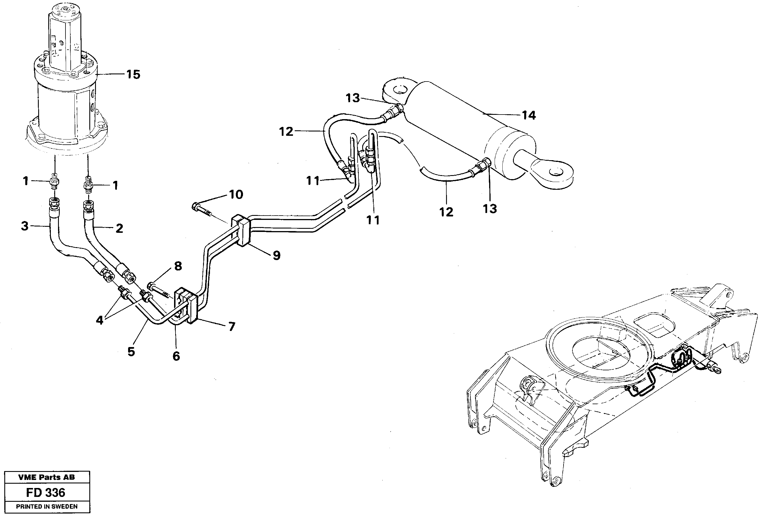 Схема запчастей Volvo EW150 - 34080 Steering system, undercarriage EW150 ?KERMAN ?KERMAN EW150 SER NO - 318