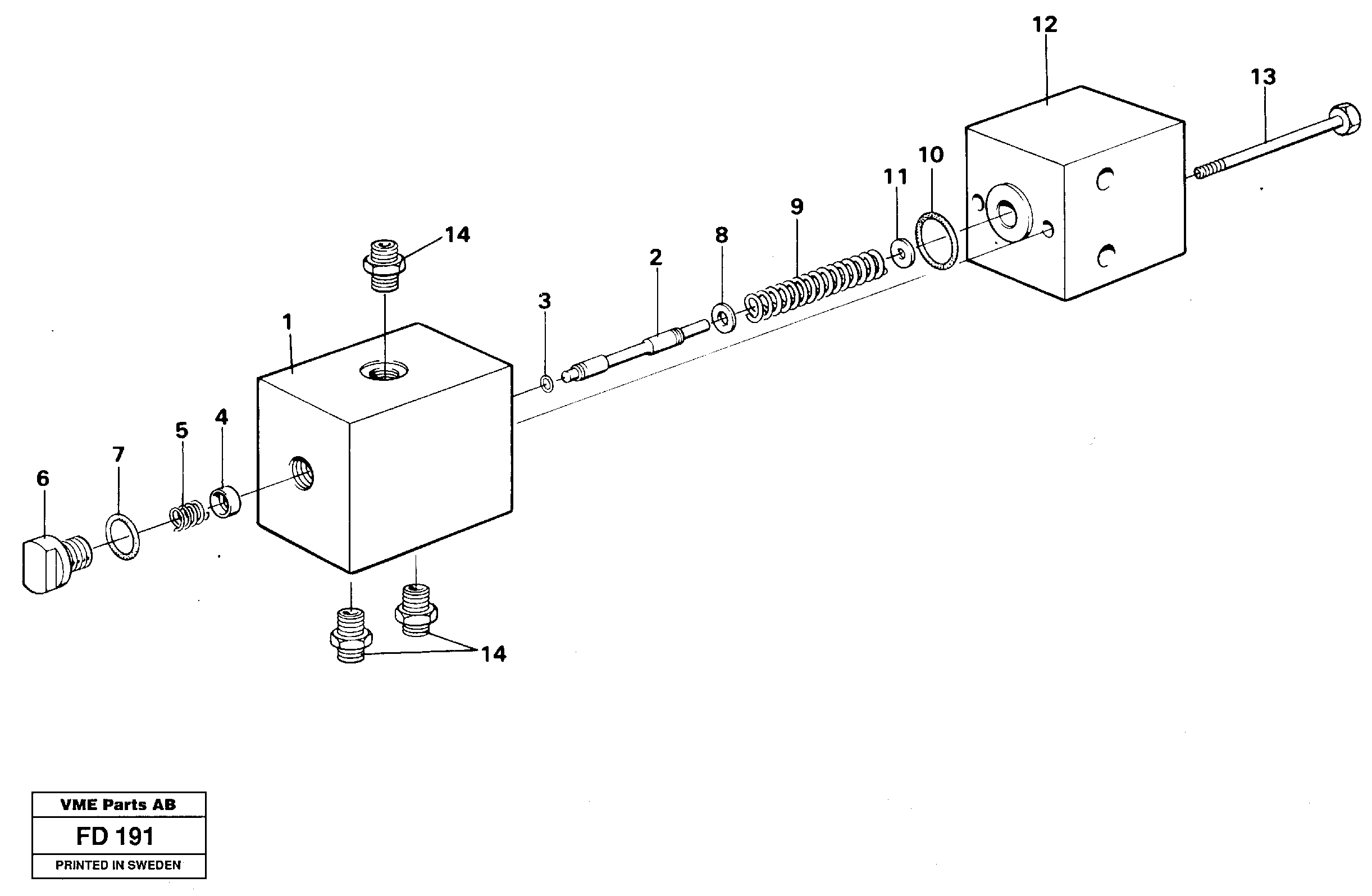 Схема запчастей Volvo EW150 - 34086 Pressure reducing valve, oscillating system EW150 ?KERMAN ?KERMAN EW150 SER NO - 318