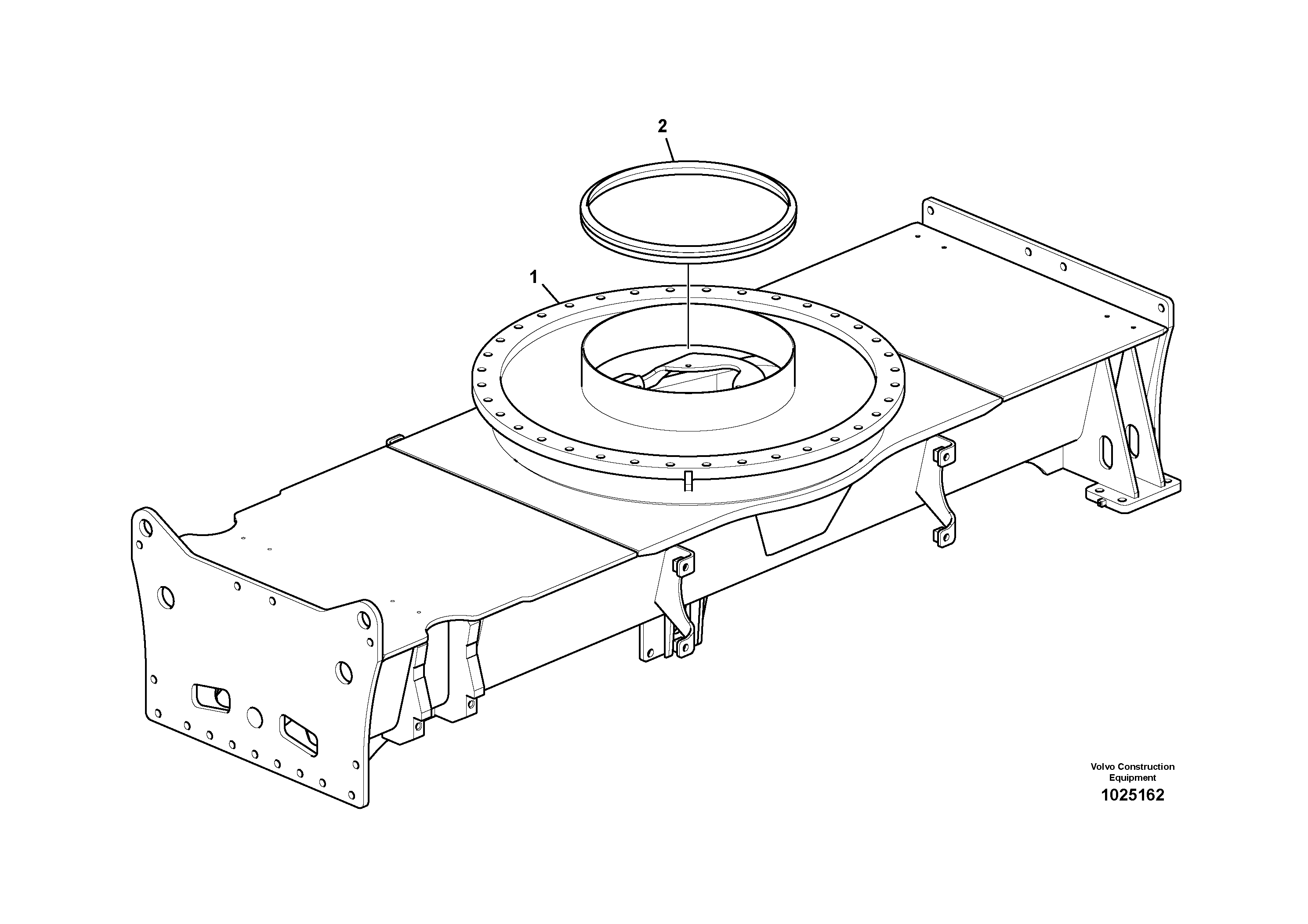 Схема запчастей Volvo EW230C - 47088 Рама экскаватора (ходовой части, шасси) EW230C