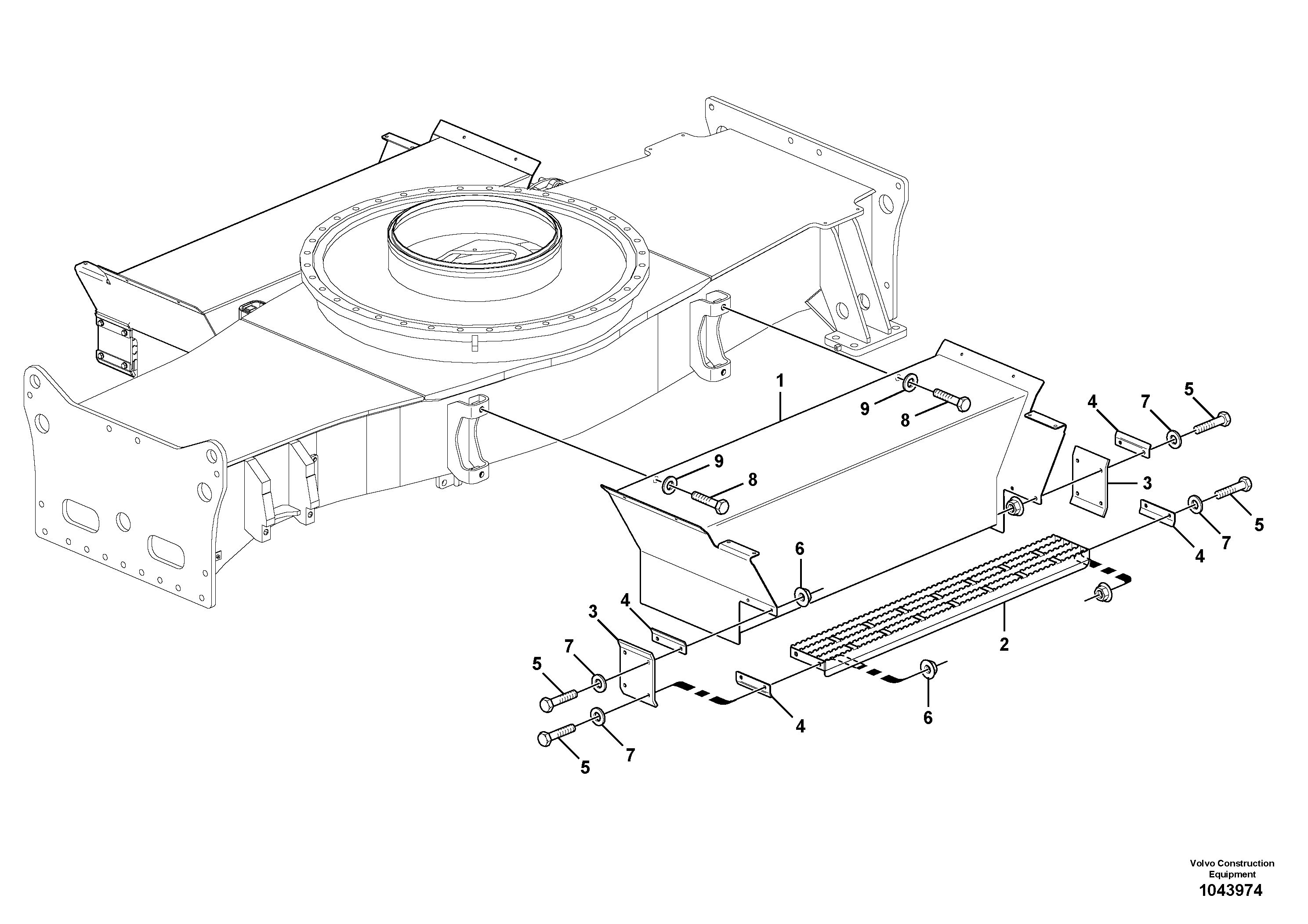 Схема запчастей Volvo EW230C - 47089 Foot step EW230C