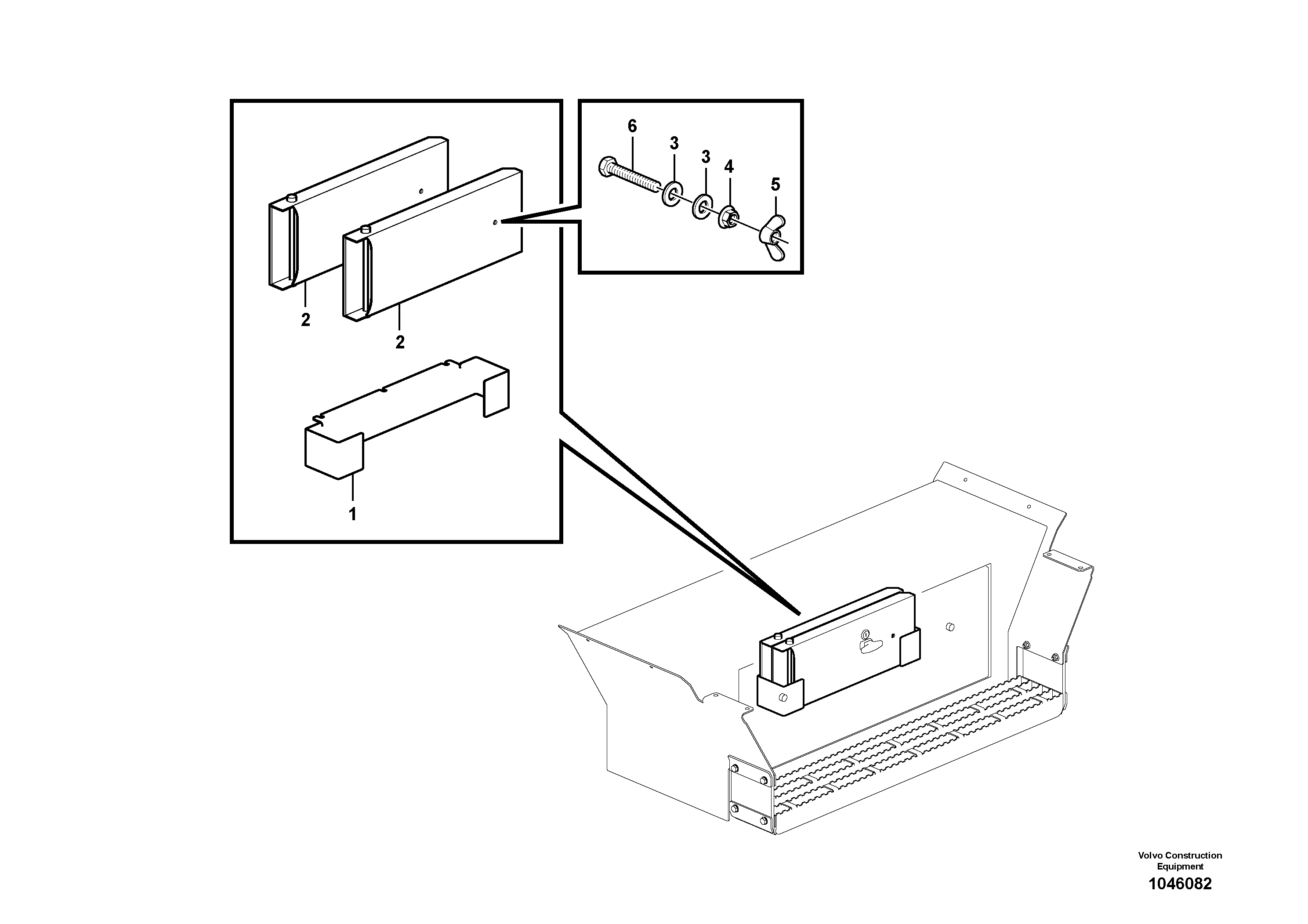 Схема запчастей Volvo EW230C - 85317 Stop block holder EW230C