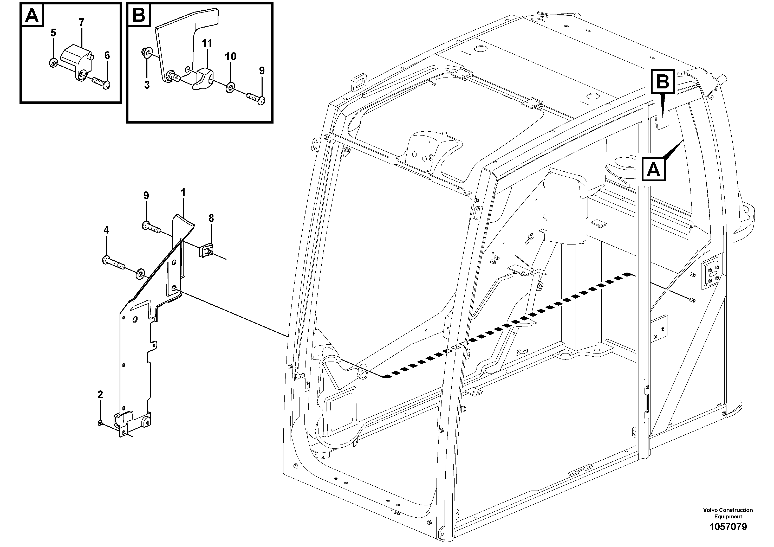 Схема запчастей Volvo EW230C - 78710 Interior components EW230C