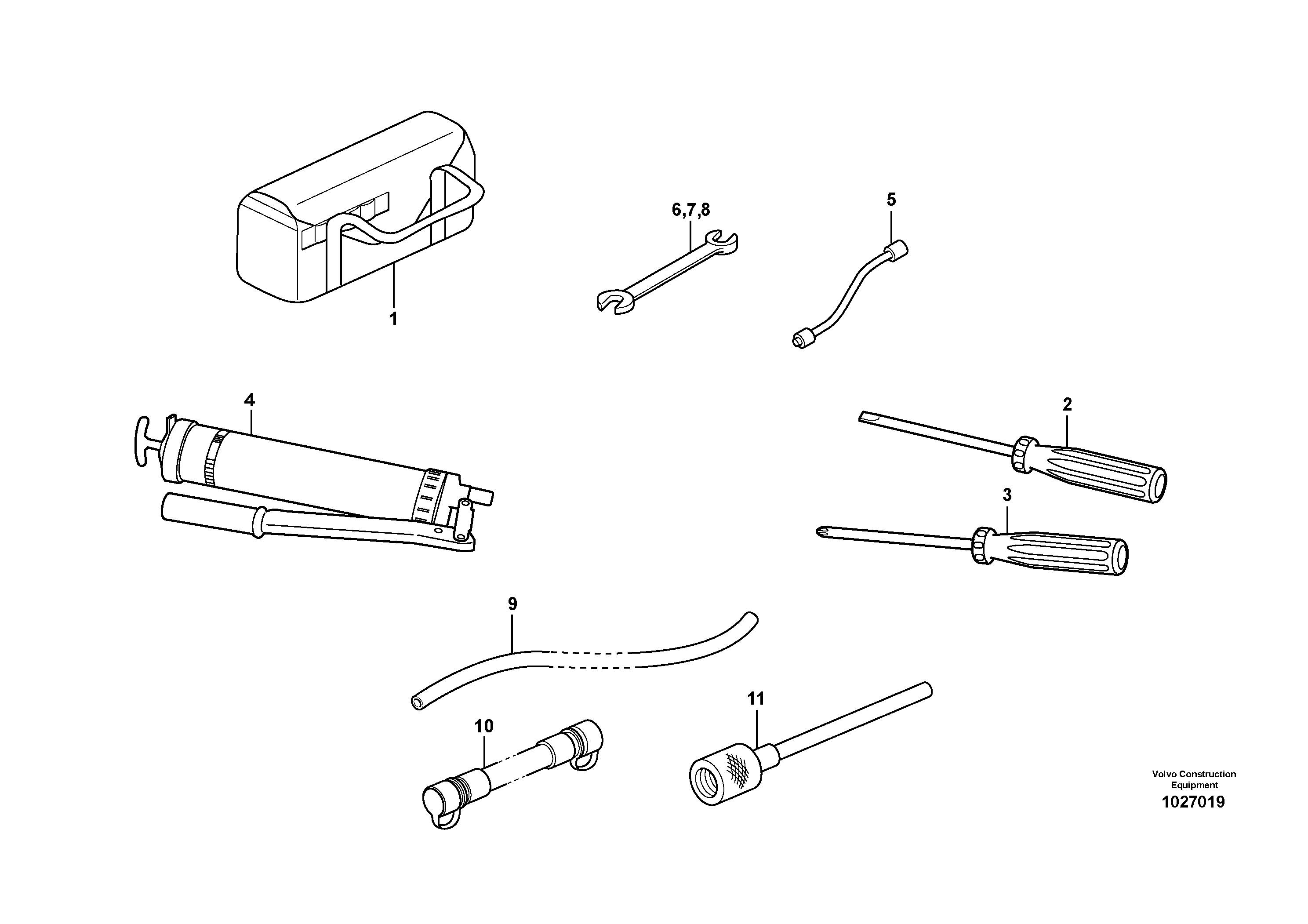 Схема запчастей Volvo EW230C - 49560 Набор инструментов EW230C