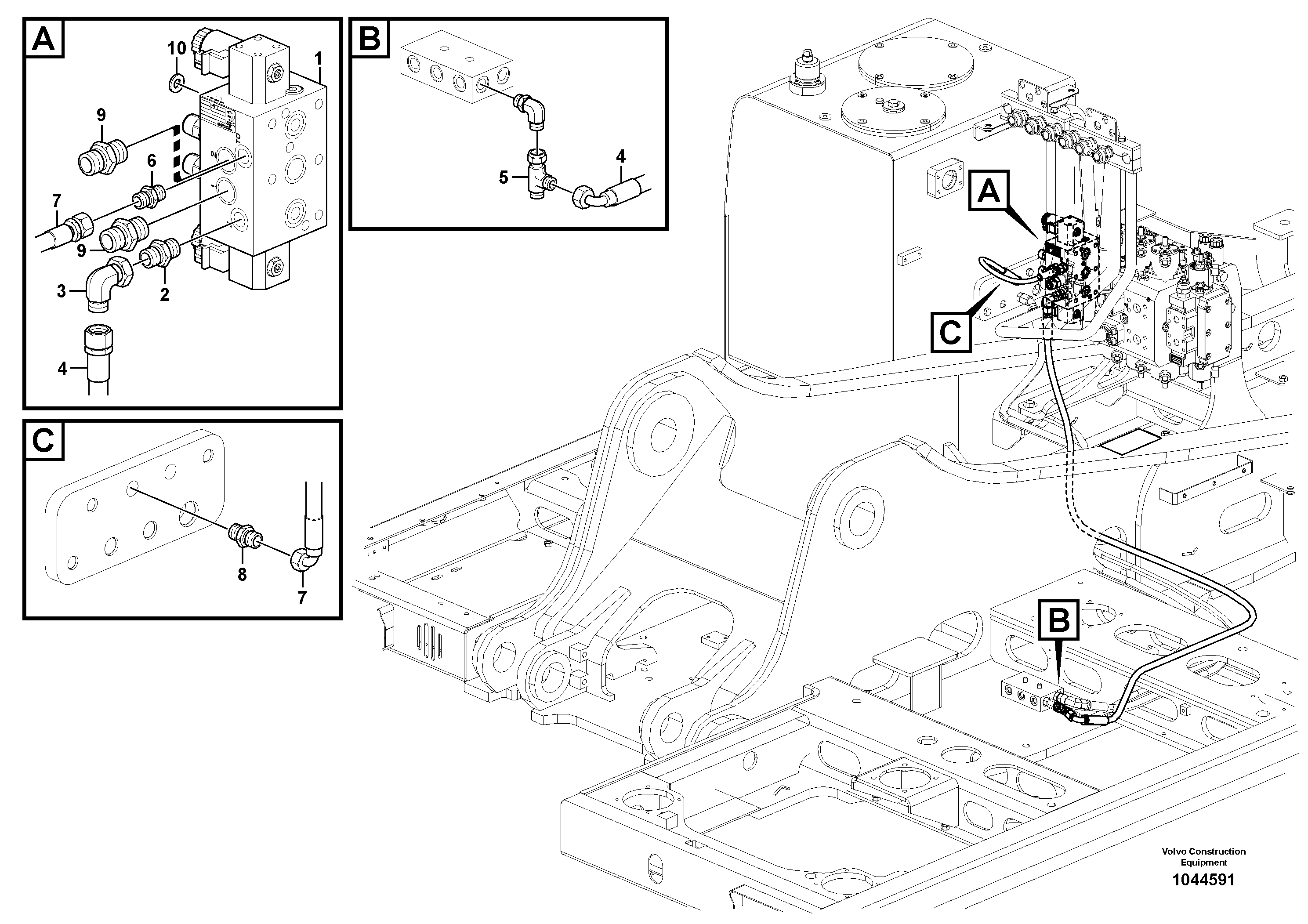 Схема запчастей Volvo EW230C - 49269 Hydraulic valve EW230C