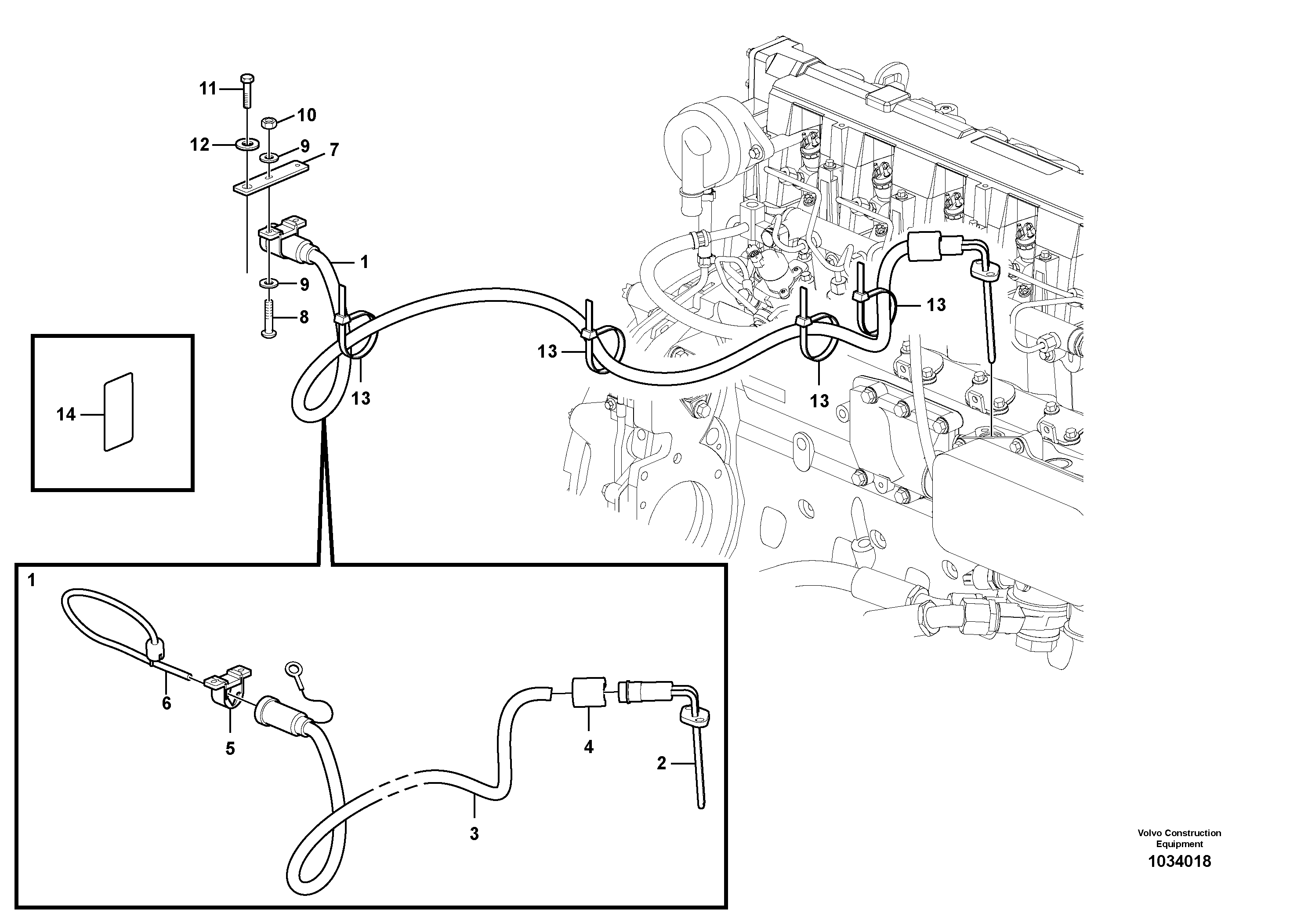 Схема запчастей Volvo EW230C - 28534 Engine block heater EW230C