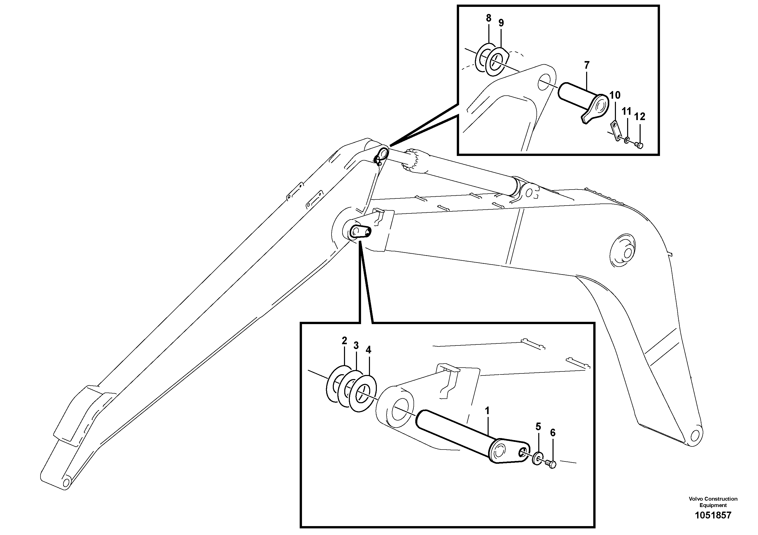 Схема запчастей Volvo EW230C - 56003 Links to dipper arm EW230C