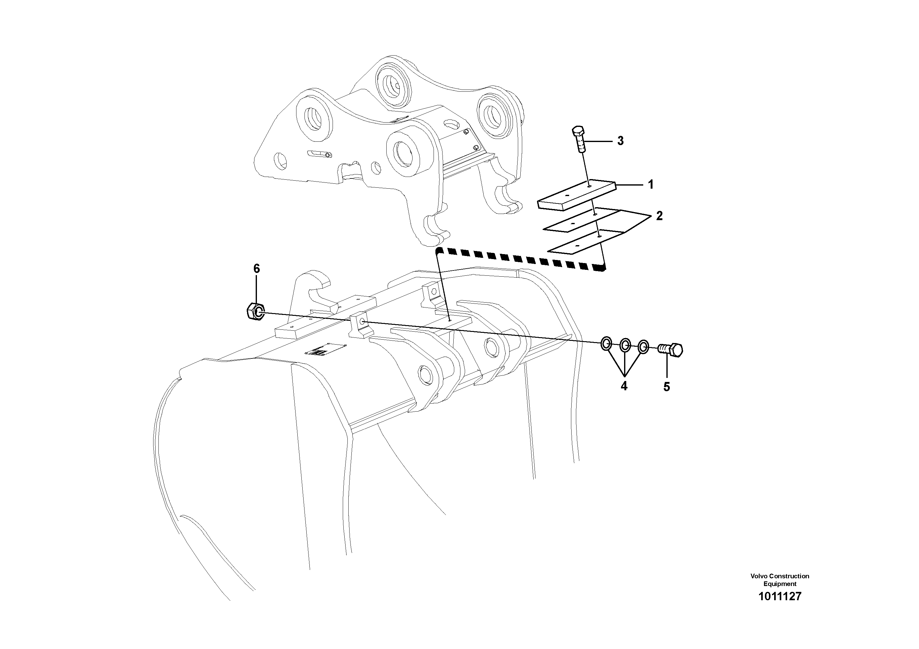 Схема запчастей Volvo EW230C - 57264 Buckets for quickfit Combi parts ATTACHMENTS EXCAVATOR WHEELED EXCAVATORS BUCKET&HAMMER