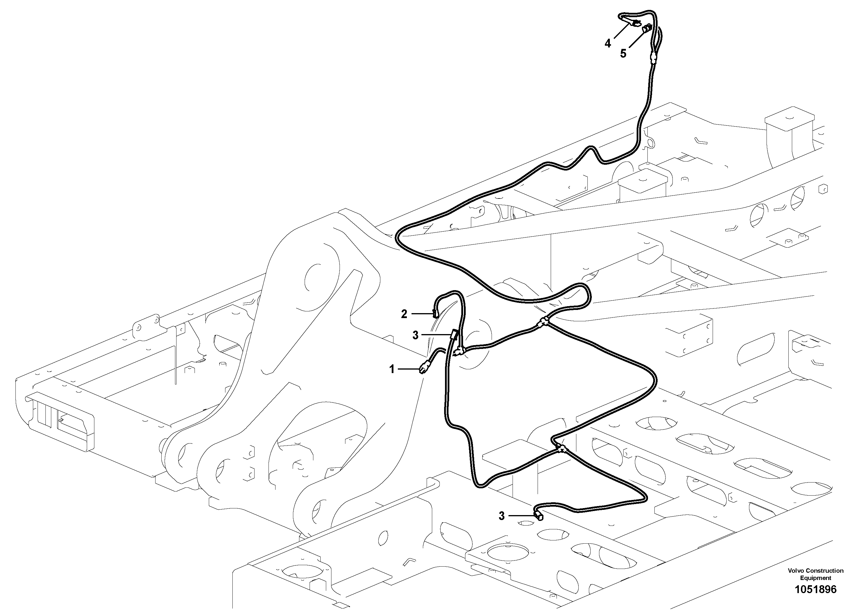 Схема запчастей Volvo EW230C - 13471 Cable harness, extension EW230C