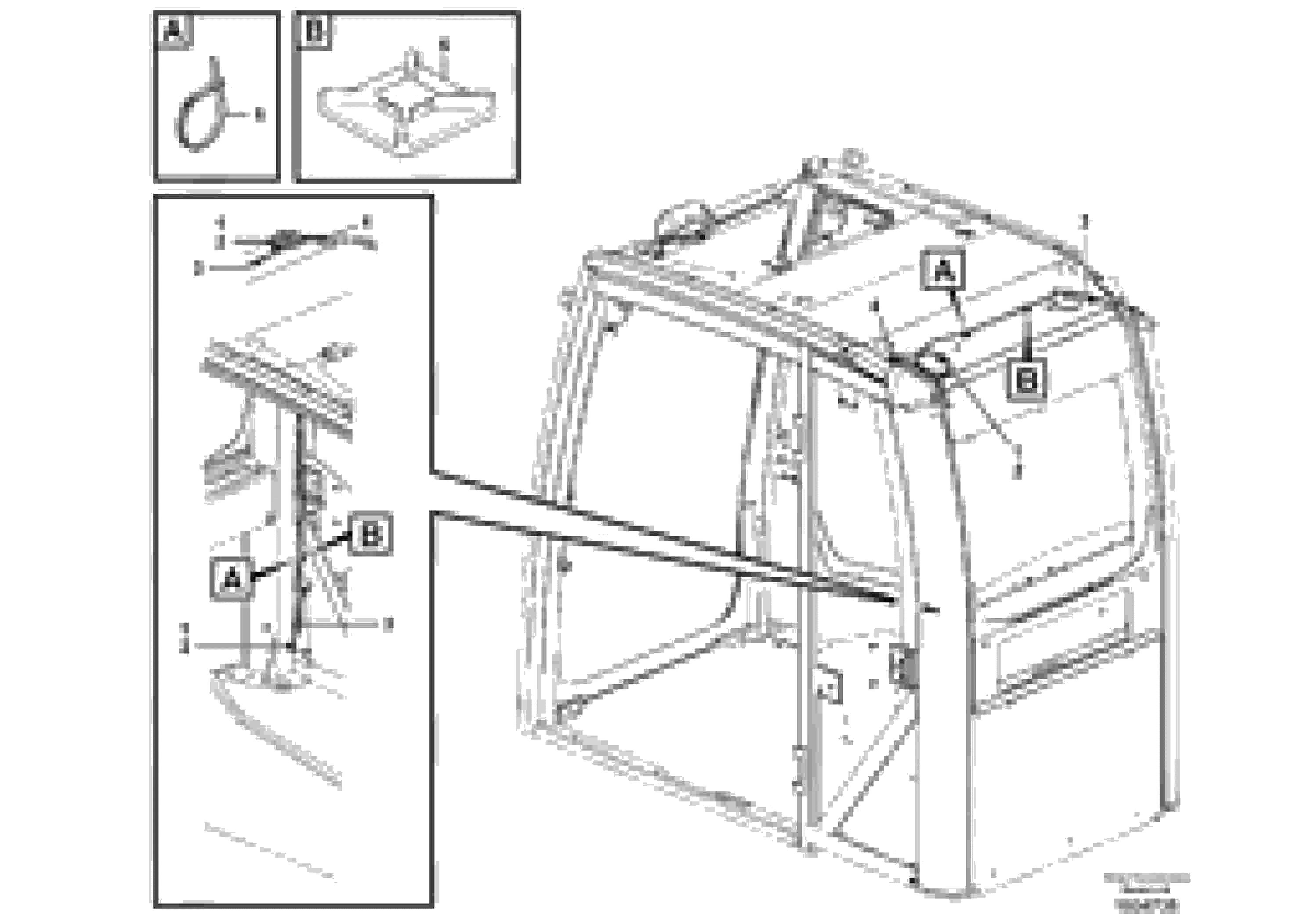 Схема запчастей Volvo EW230C - 45497 Aerial wires for telematics EW230C