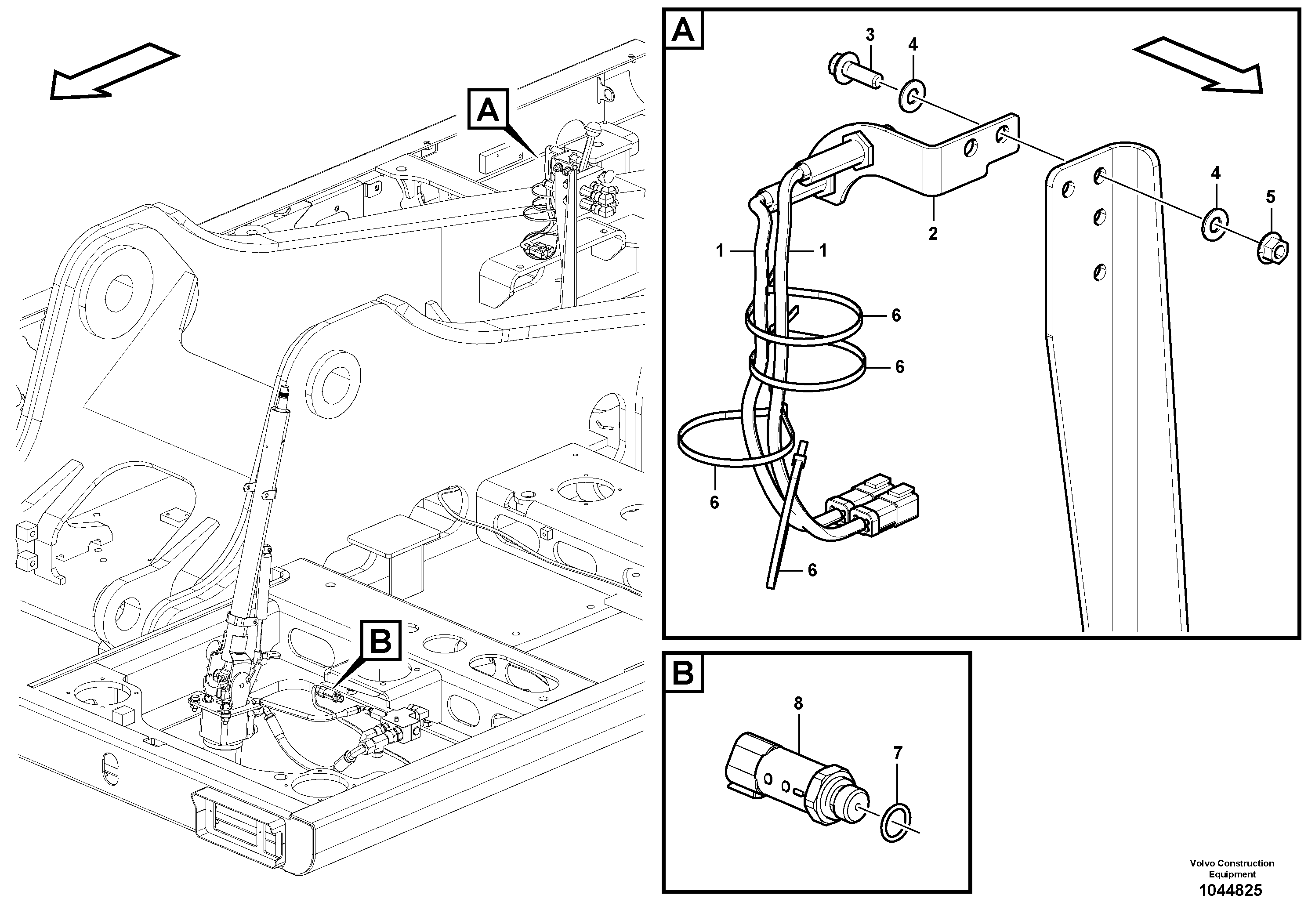 Схема запчастей Volvo EW230C - 68639 Electrical sensor EW230C
