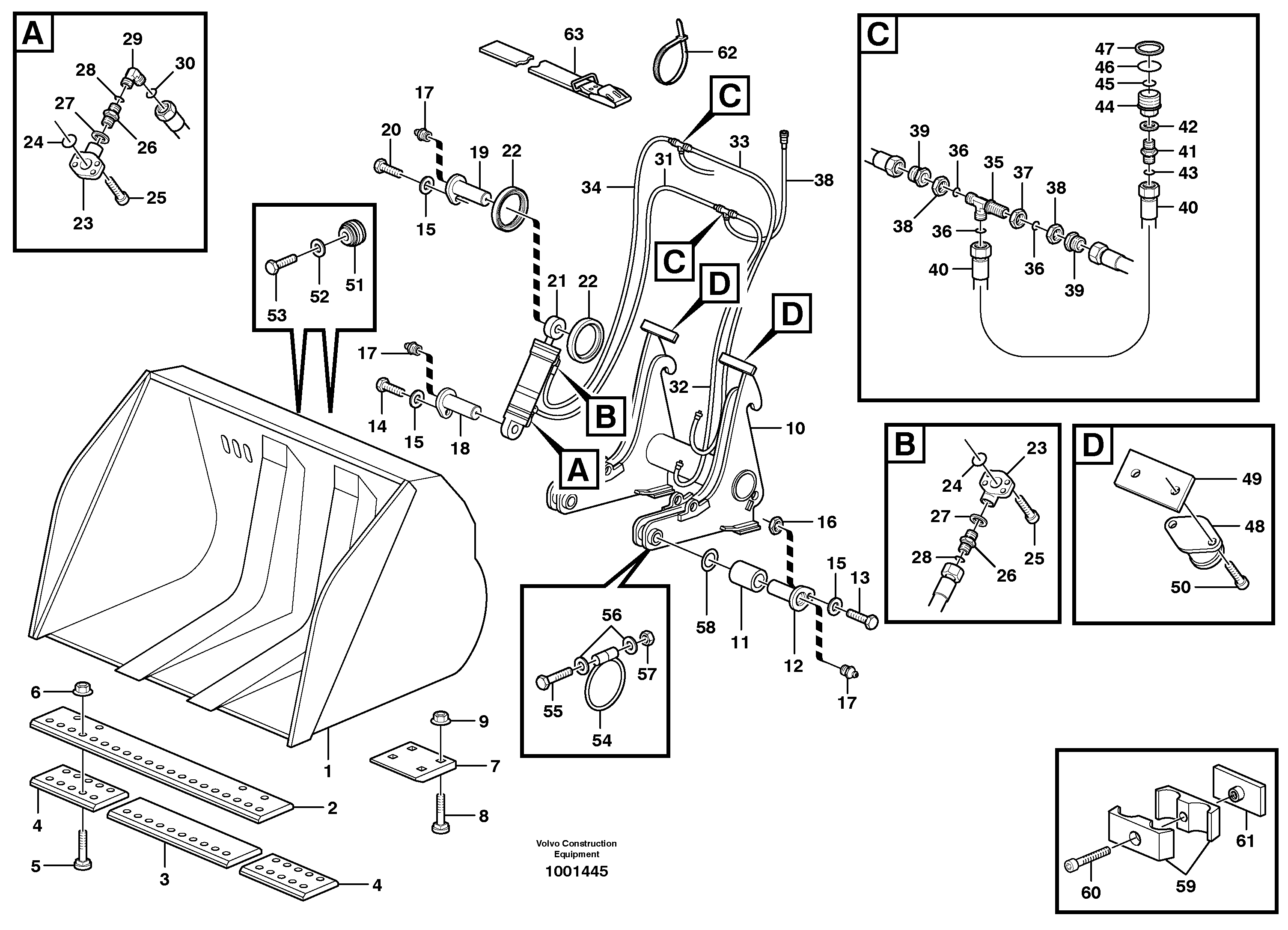 Схема запчастей Volvo EC300 - 28572 High-tipping bucket ATTACHMENTS ATTACHMENTS BUCKETS