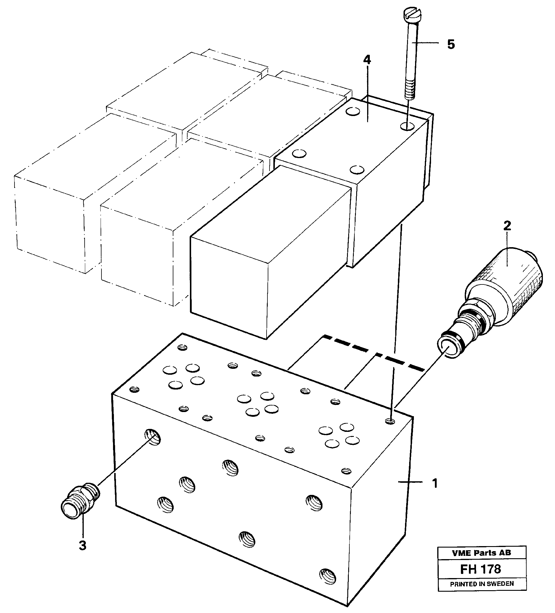 Схема запчастей Volvo EC300 - 39202 Control block, for end position, dampening EC300 ?KERMAN ?KERMAN EC300