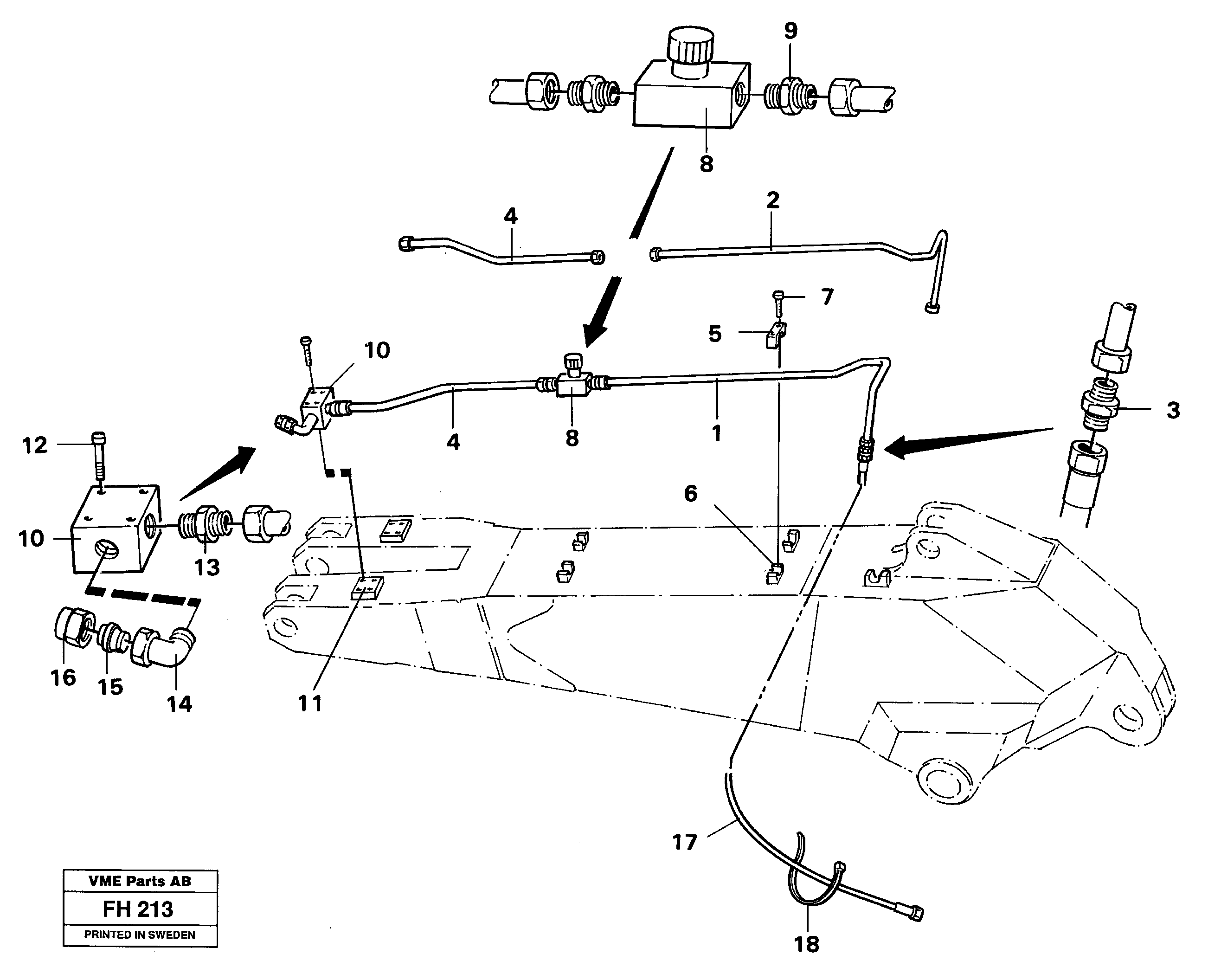 Схема запчастей Volvo EC300 - 40845 Slope Bucket, Equipm. Dipper arm EC300 ?KERMAN ?KERMAN EC300