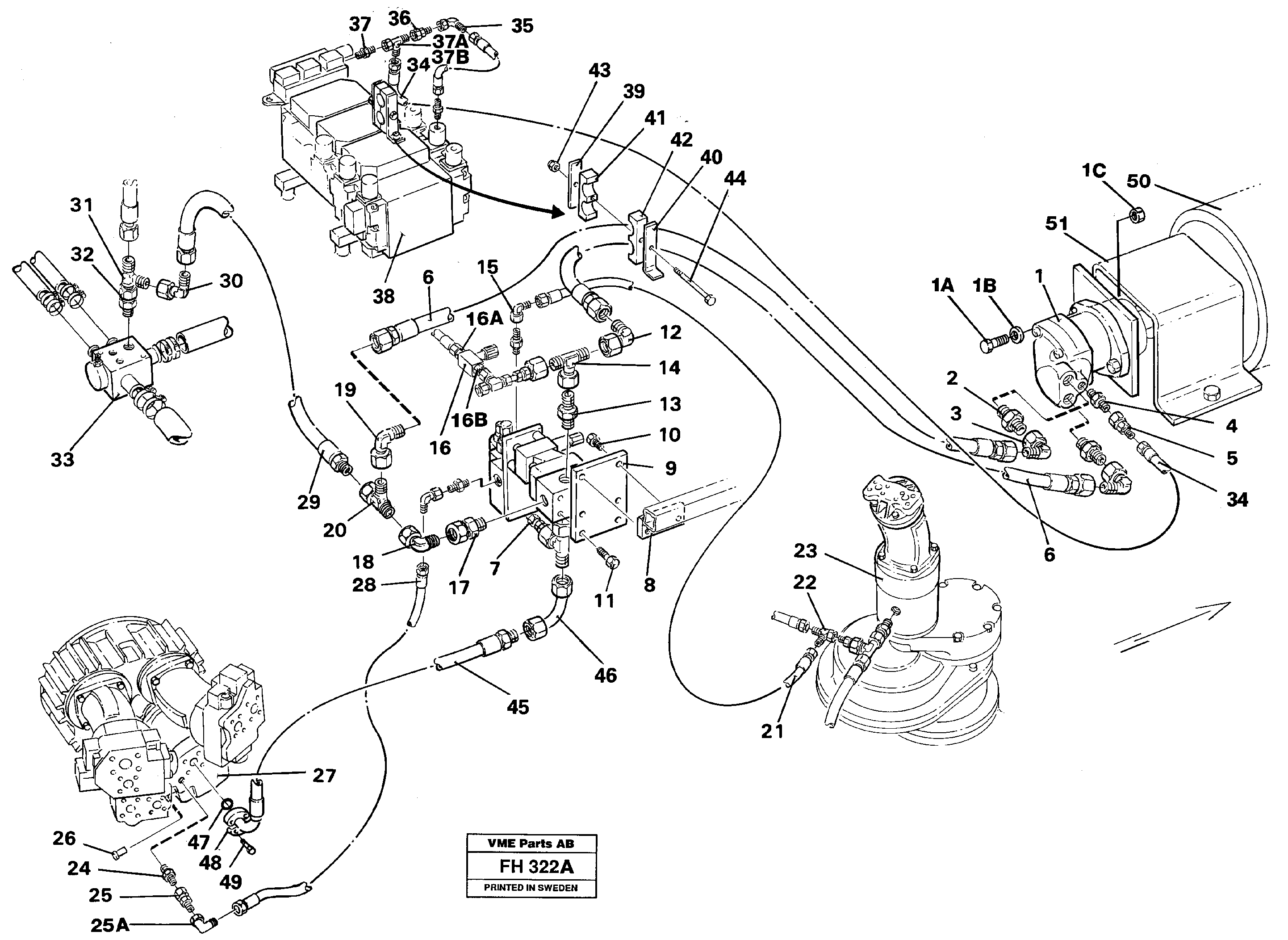 Схема запчастей Volvo EC300 - 40855 Magnet equipment Ohio, hydraulic installation, 20 Kw Alternator EC300 ?KERMAN ?KERMAN EC300