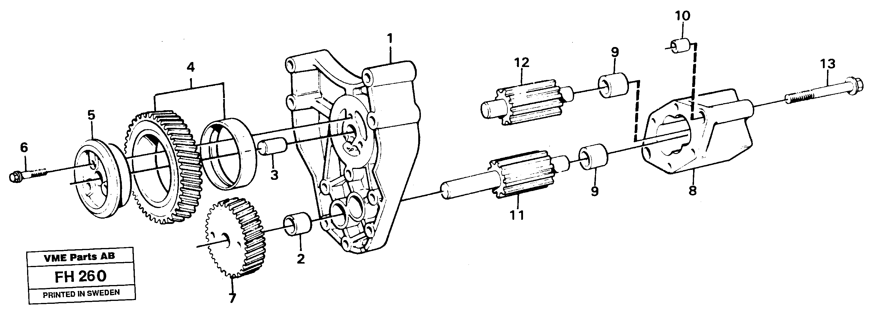 Схема запчастей Volvo EC300 - 98038 Насос масляный EC300 ?KERMAN ?KERMAN EC300