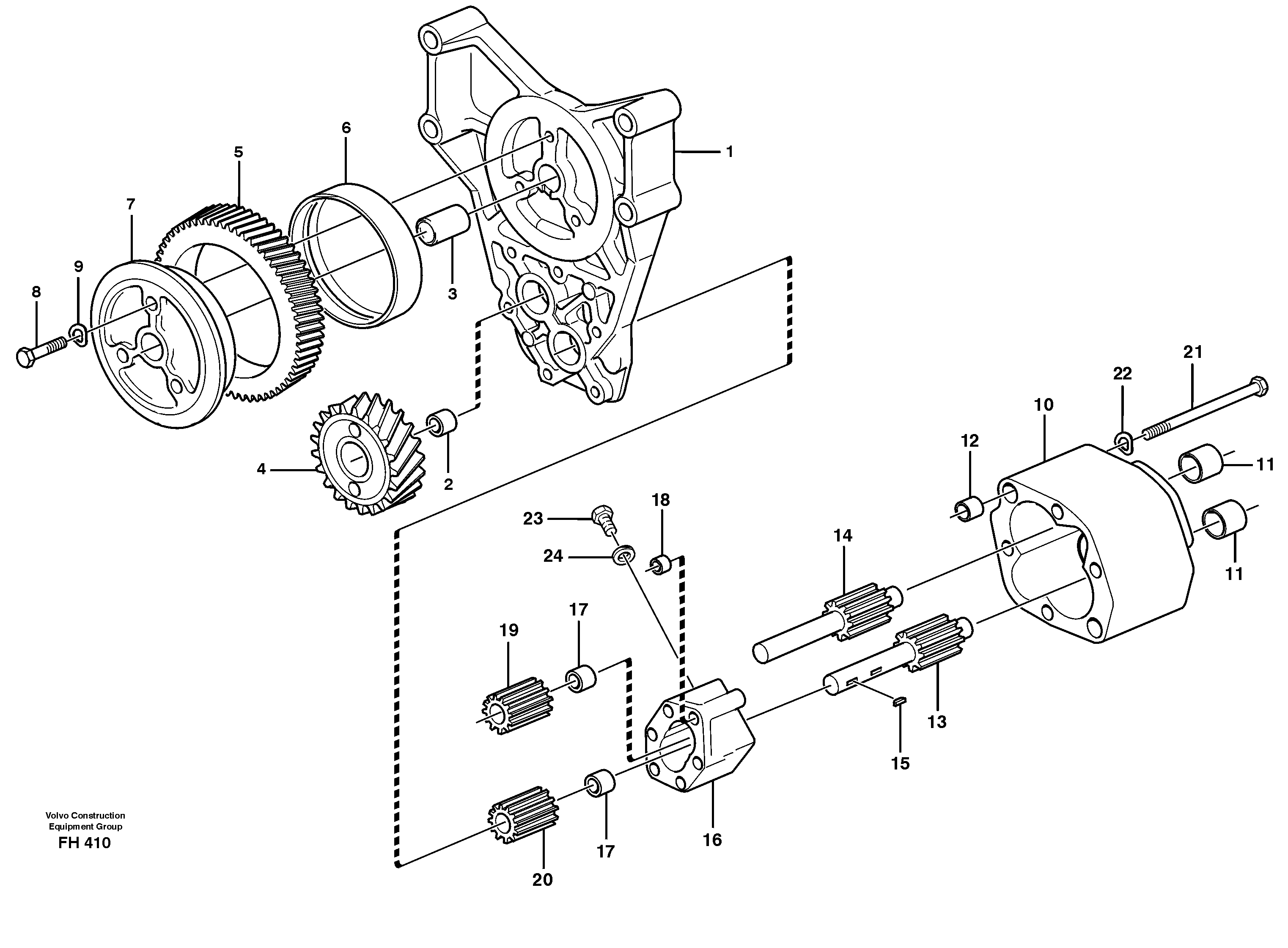 Схема запчастей Volvo EC300 - 99904 Насос масляный EC300 ?KERMAN ?KERMAN EC300