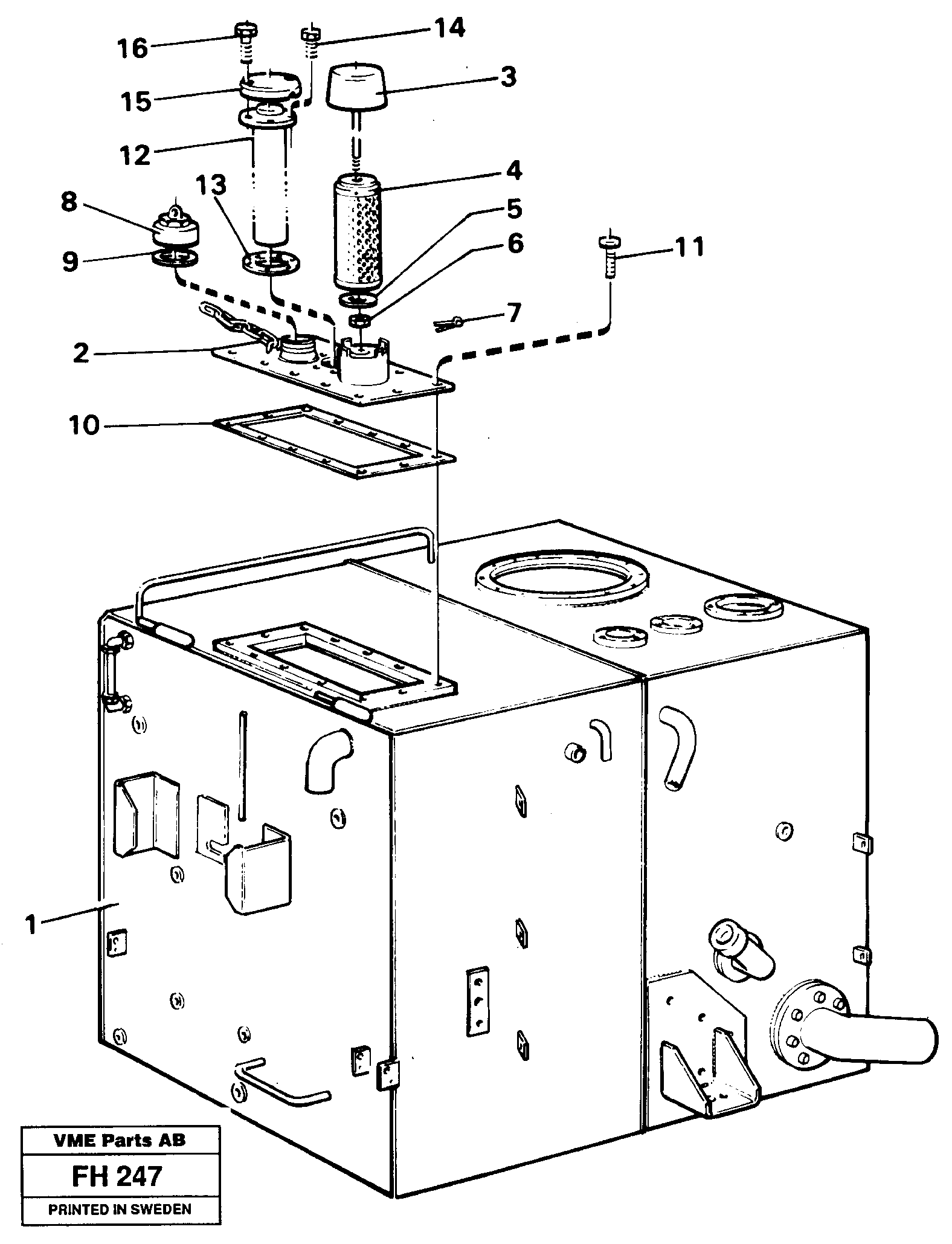 Схема запчастей Volvo EC300 - 30904 Fuel tank with fitting parts EC300 ?KERMAN ?KERMAN EC300