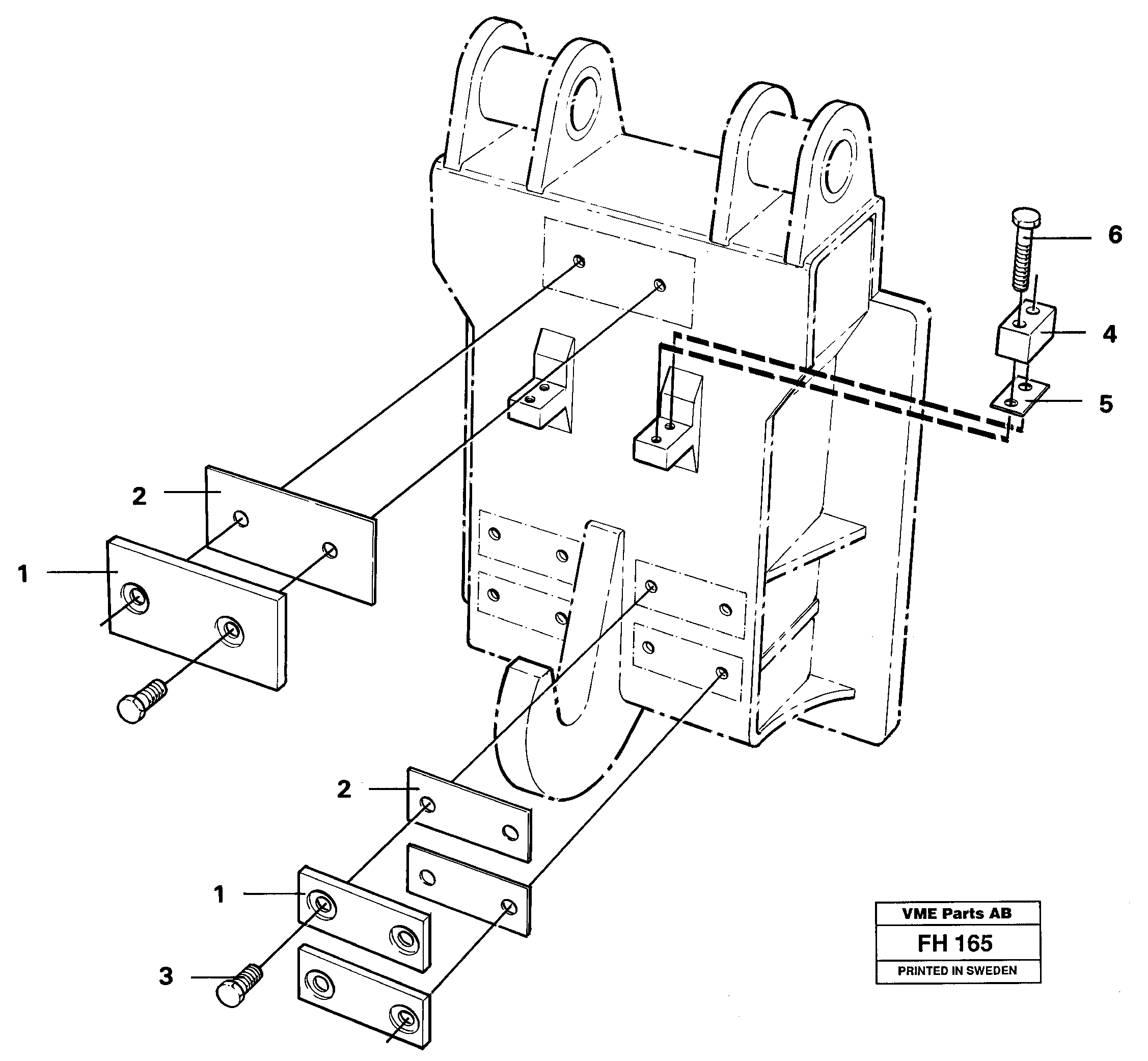 Схема запчастей Volvo EC300 - 36158 Mounting kit EC300 ?KERMAN ?KERMAN EC300