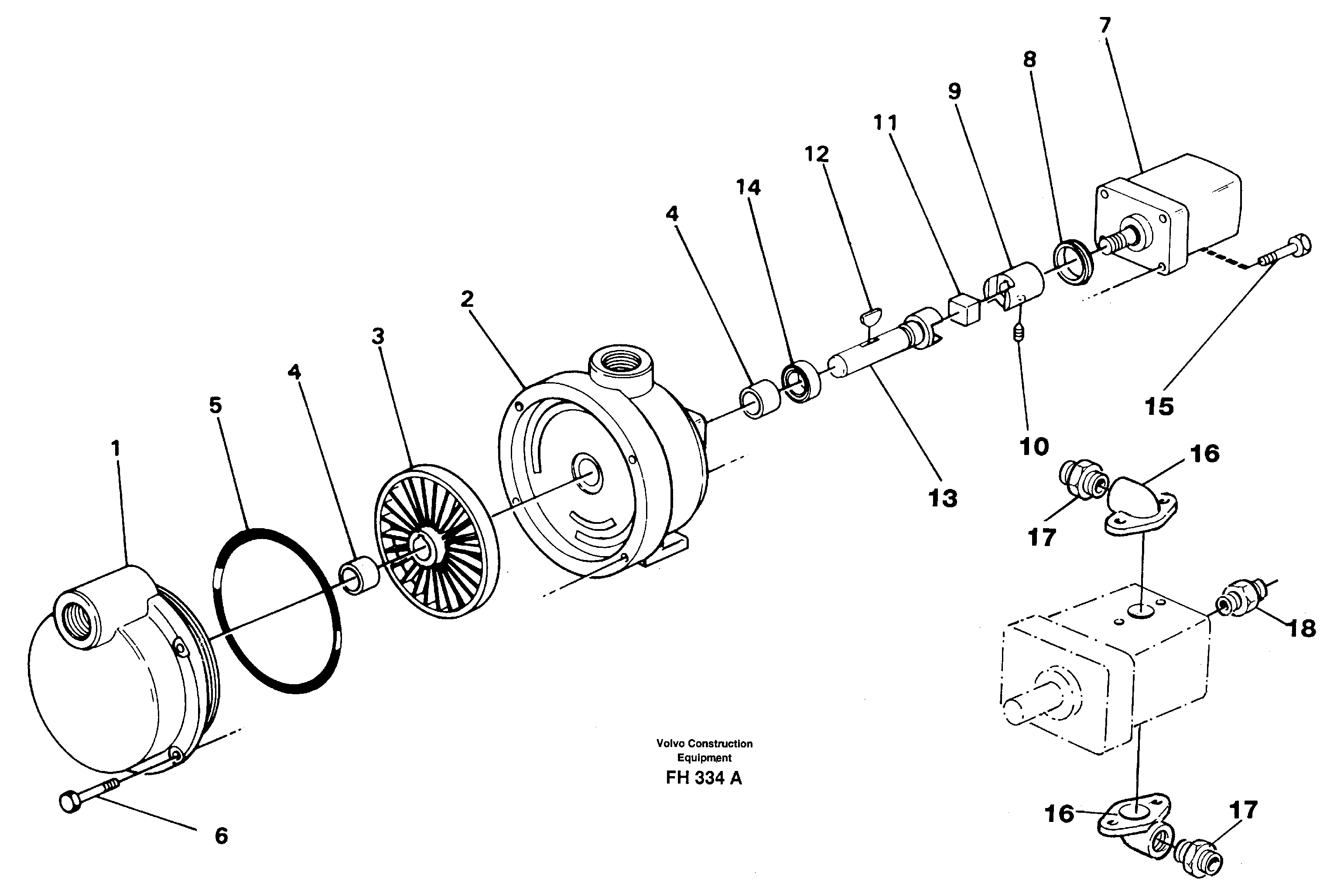 Схема запчастей Volvo EC300 - 32686 Fuel pump EC300 ?KERMAN ?KERMAN EC300