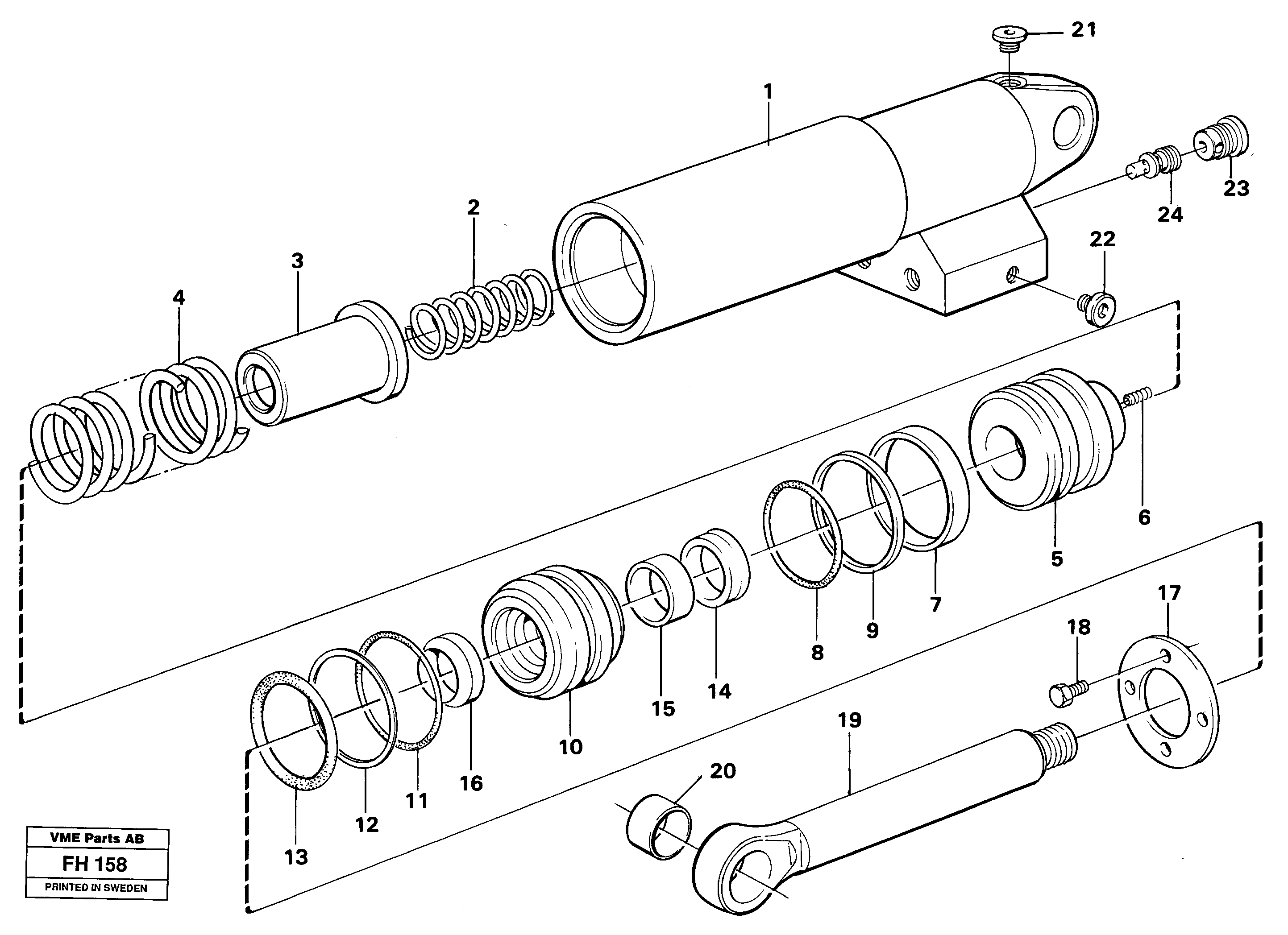 Схема запчастей Volvo EC300 - 66245 Гидроцилиндр EC300 ?KERMAN ?KERMAN EC300