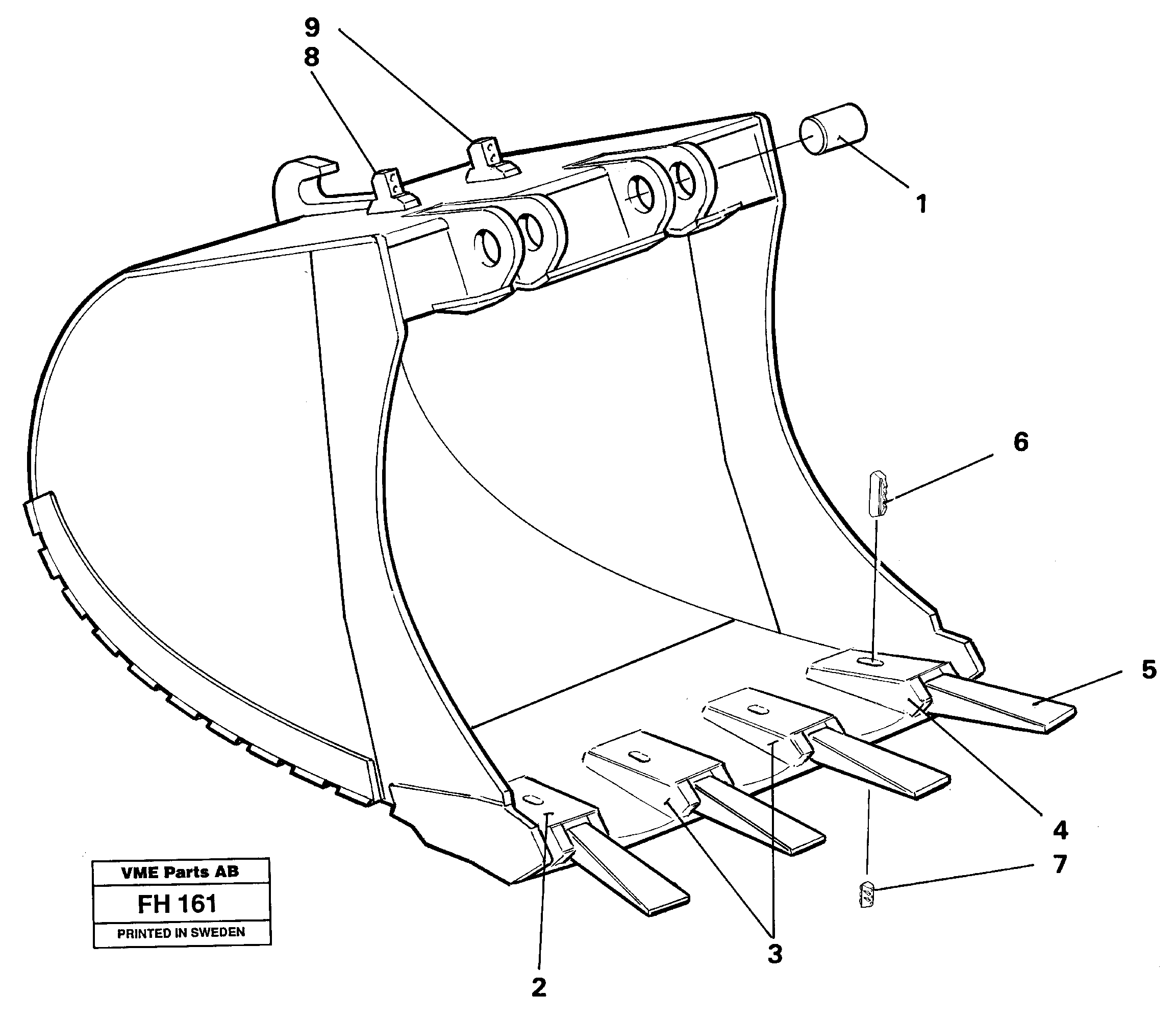 Схема запчастей Volvo EC300 - 106038 Buckets for Quickfit EC300 ?KERMAN ?KERMAN EC300