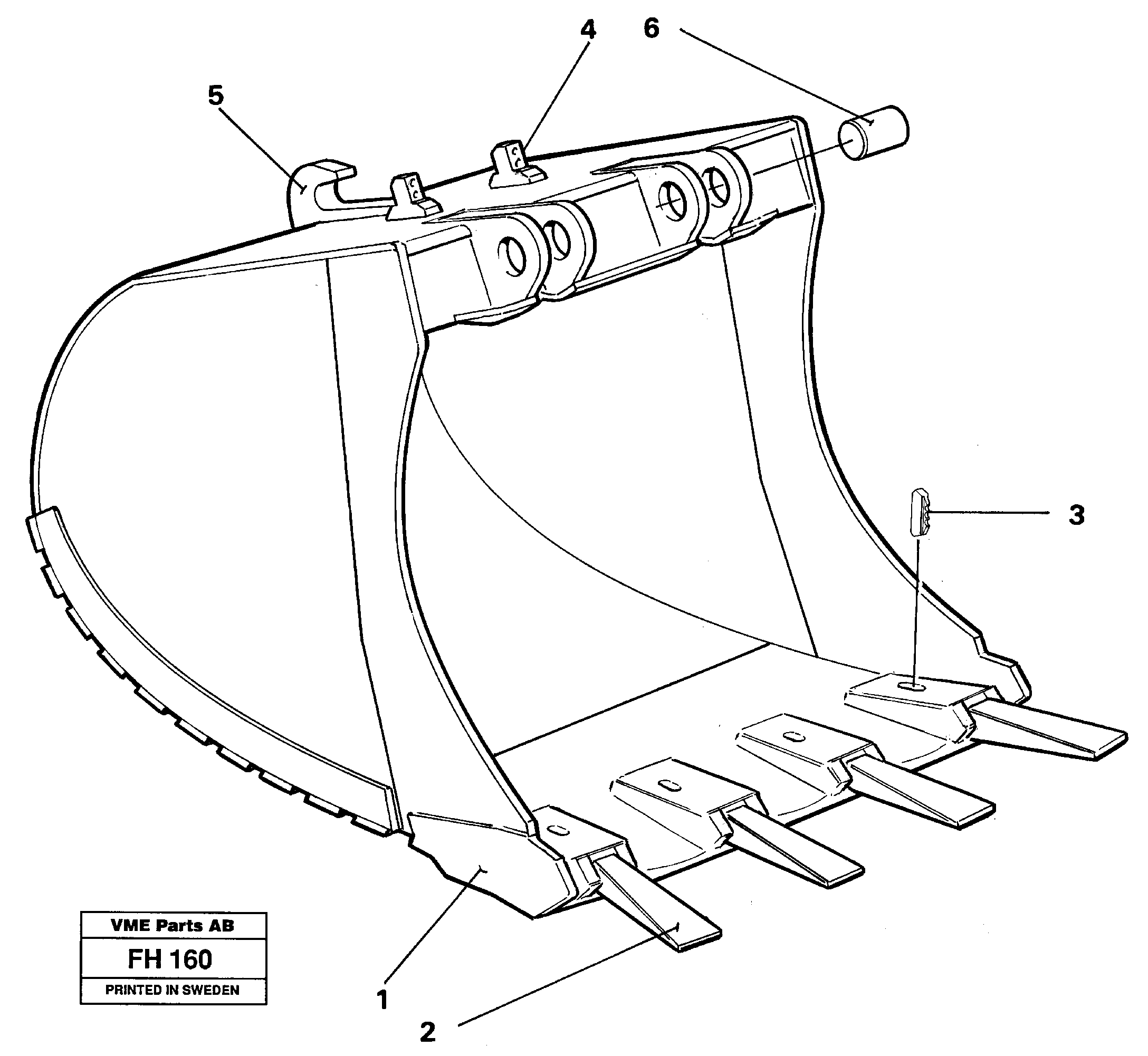 Схема запчастей Volvo EC300 - 36162 Buckets for Quickfit EC300 ?KERMAN ?KERMAN EC300