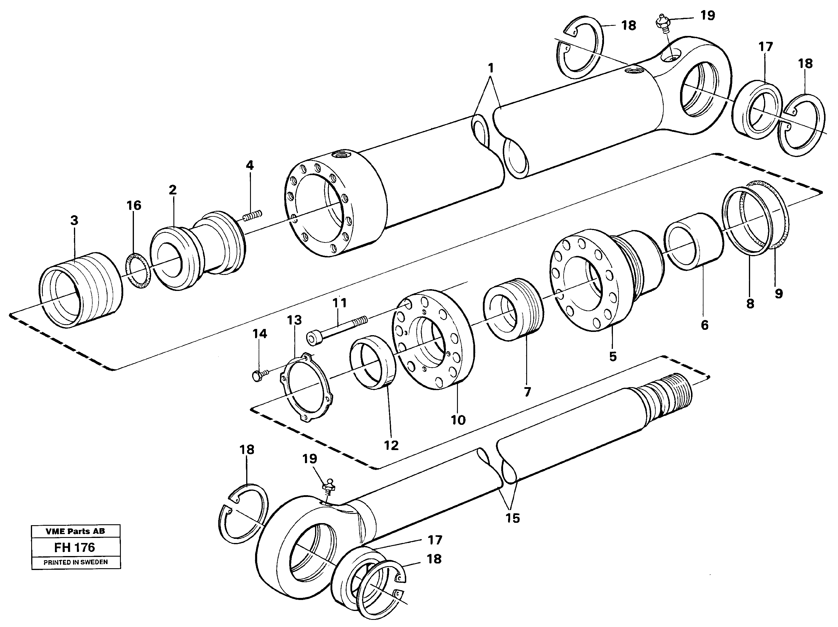 Схема запчастей Volvo EC300 - 36163 Гидроцилиндр EC300 ?KERMAN ?KERMAN EC300