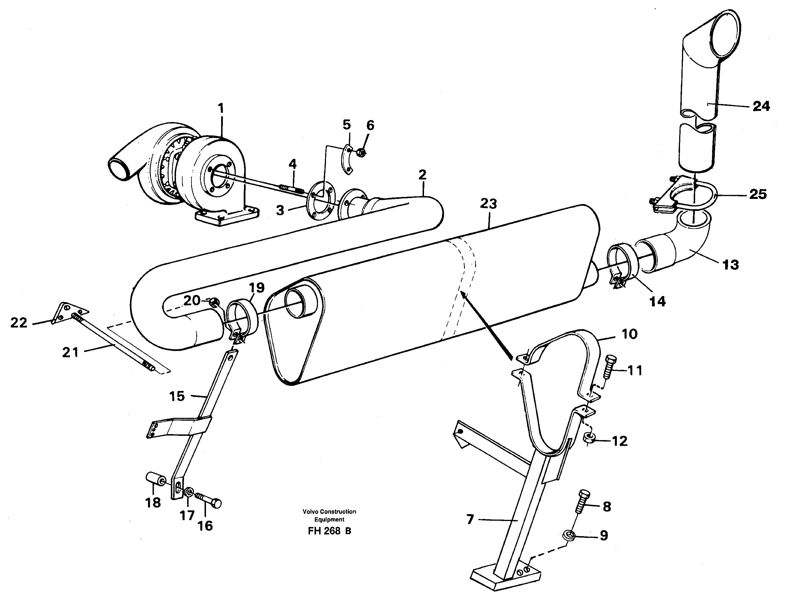 Схема запчастей Volvo EC300 - 81510 Выхлопная система EC300 ?KERMAN ?KERMAN EC300