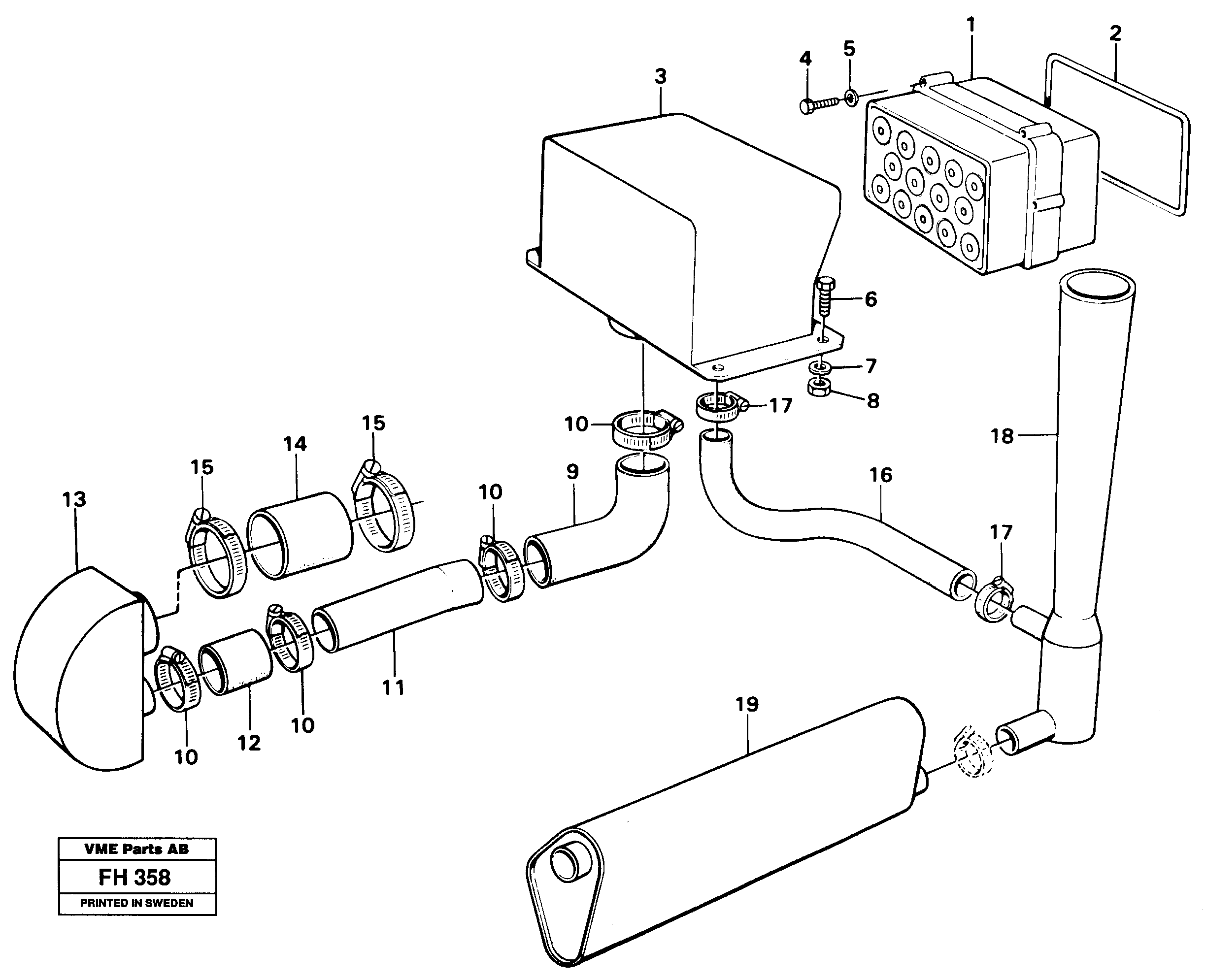 Схема запчастей Volvo EC300 - 32871 Precyclone with ejector EC300 ?KERMAN ?KERMAN EC300