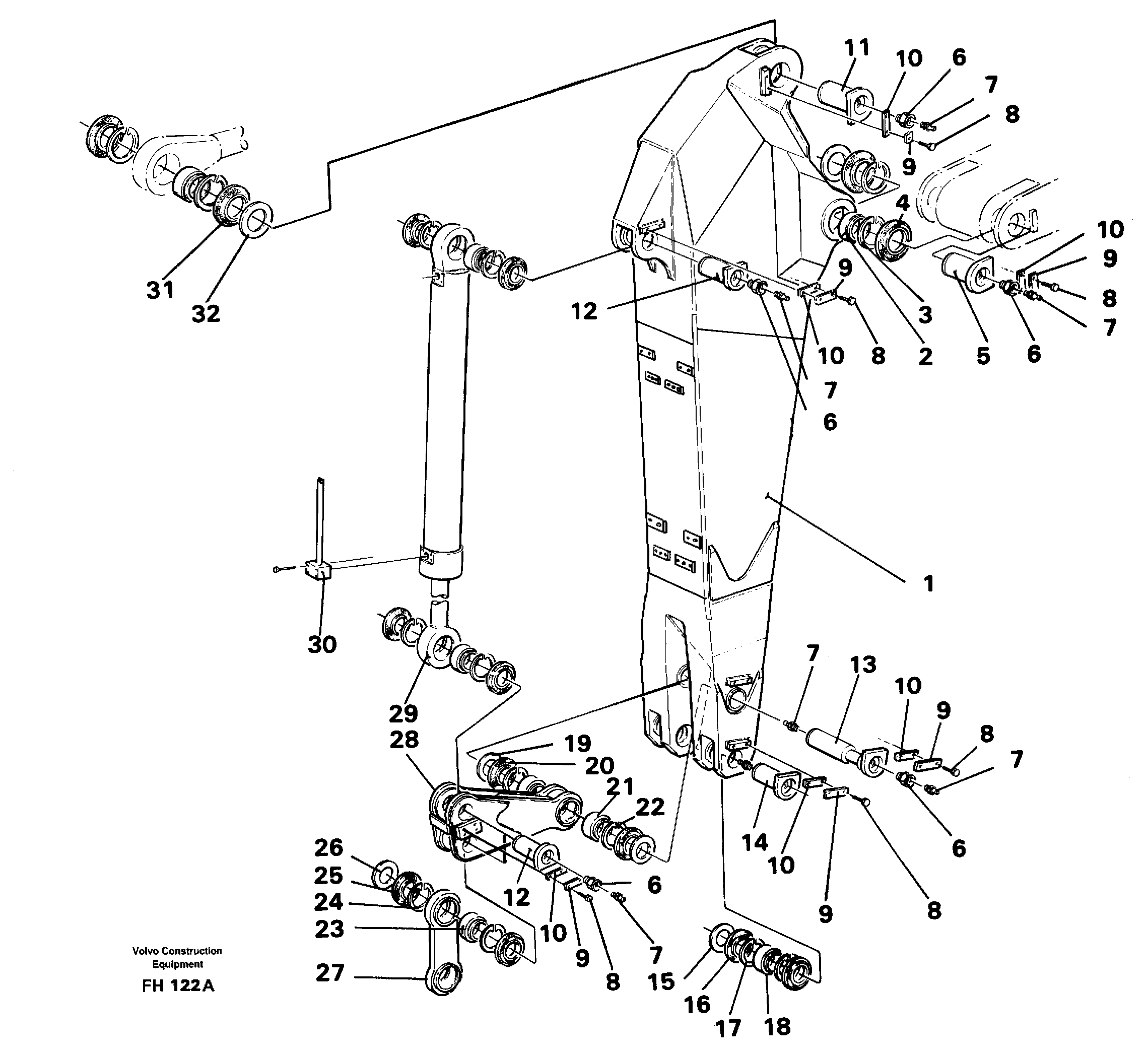 Схема запчастей Volvo EC300 - 1127 Dipper arm EC300 ?KERMAN ?KERMAN EC300