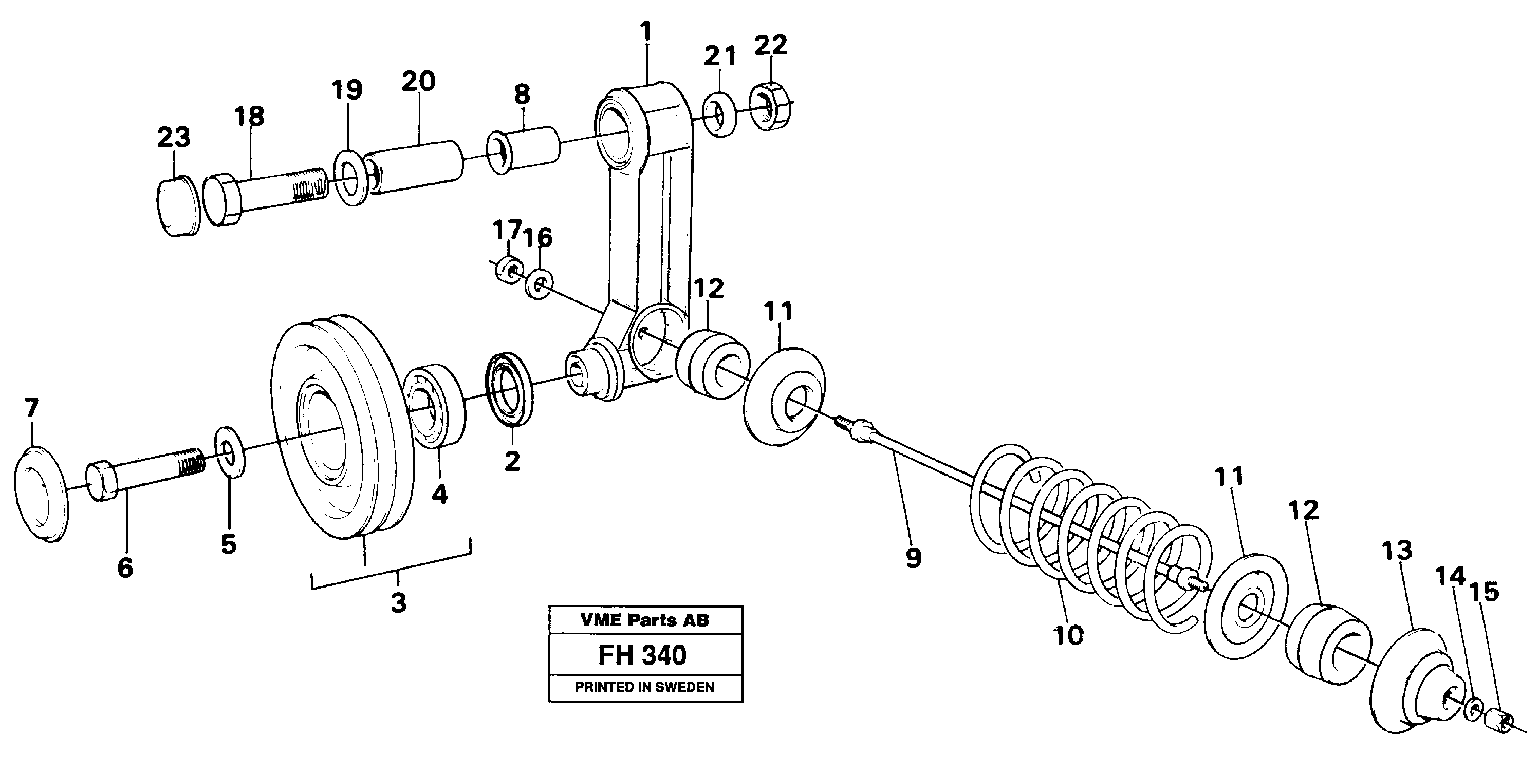 Схема запчастей Volvo EC300 - 40912 Automatic belt tensioner with fitting parts EC300 ?KERMAN ?KERMAN EC300