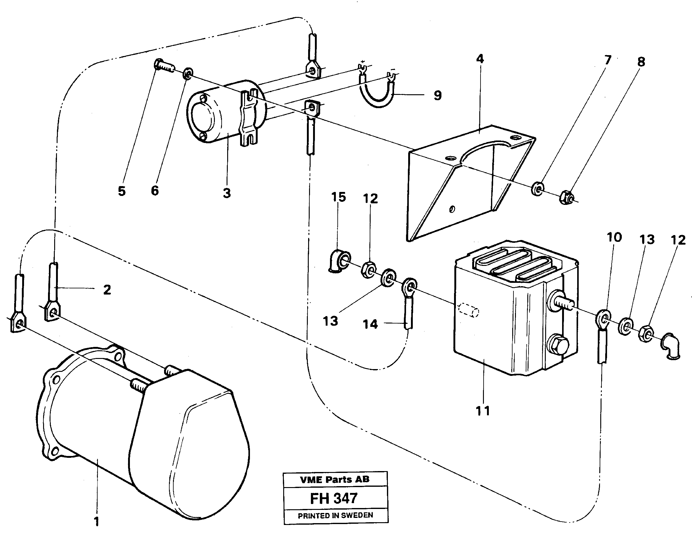 Схема запчастей Volvo EC300 - 3820 Starter element relay EC300 ?KERMAN ?KERMAN EC300