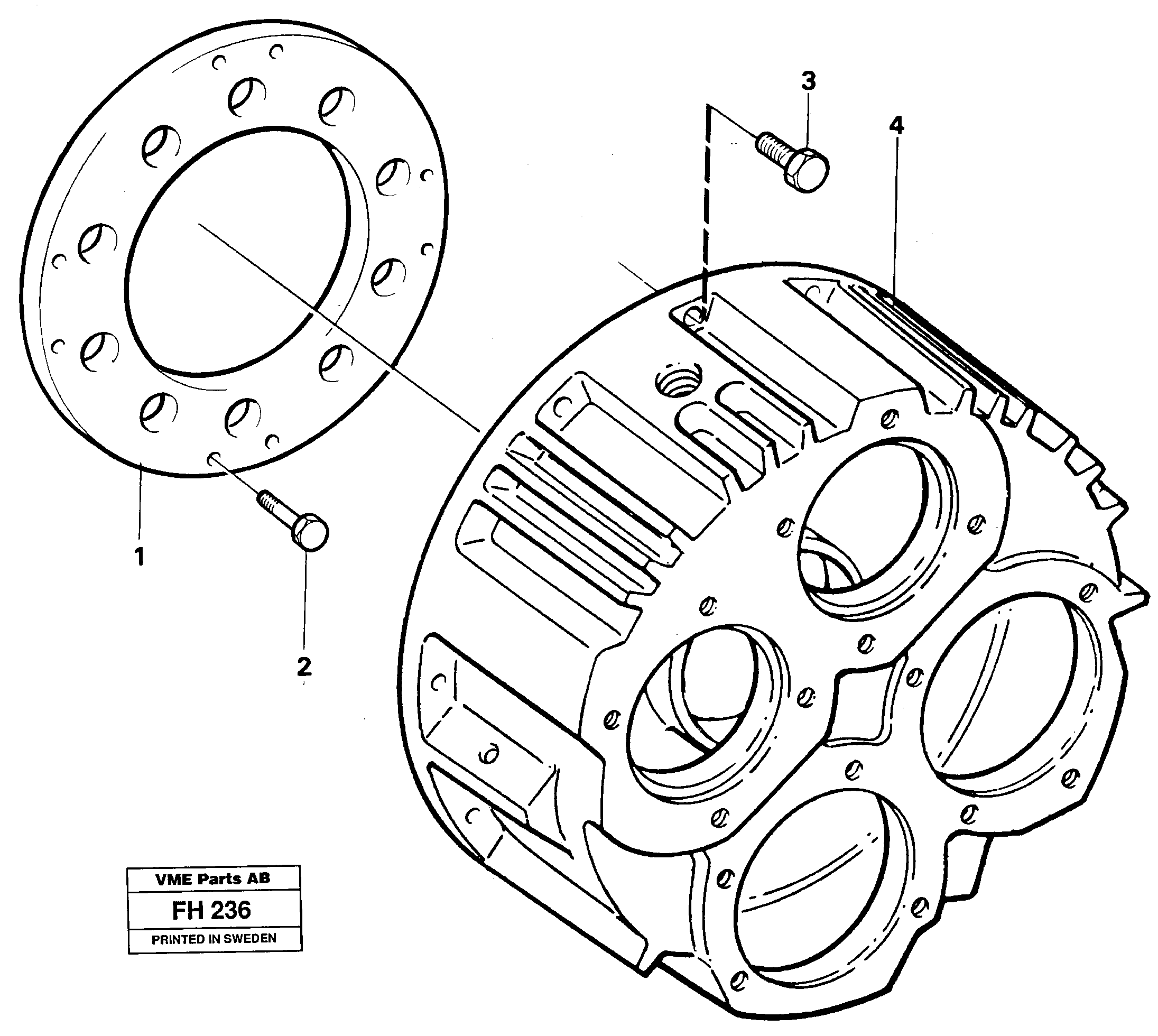 Схема запчастей Volvo EC300 - 26830 Assembly pump gear box EC300 ?KERMAN ?KERMAN EC300