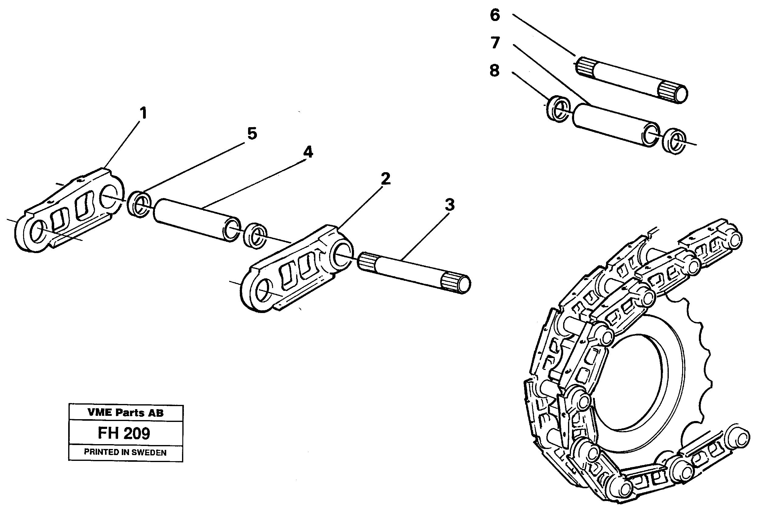 Схема запчастей Volvo EC300 - 30932 Гусеничная цепь EC300 ?KERMAN ?KERMAN EC300