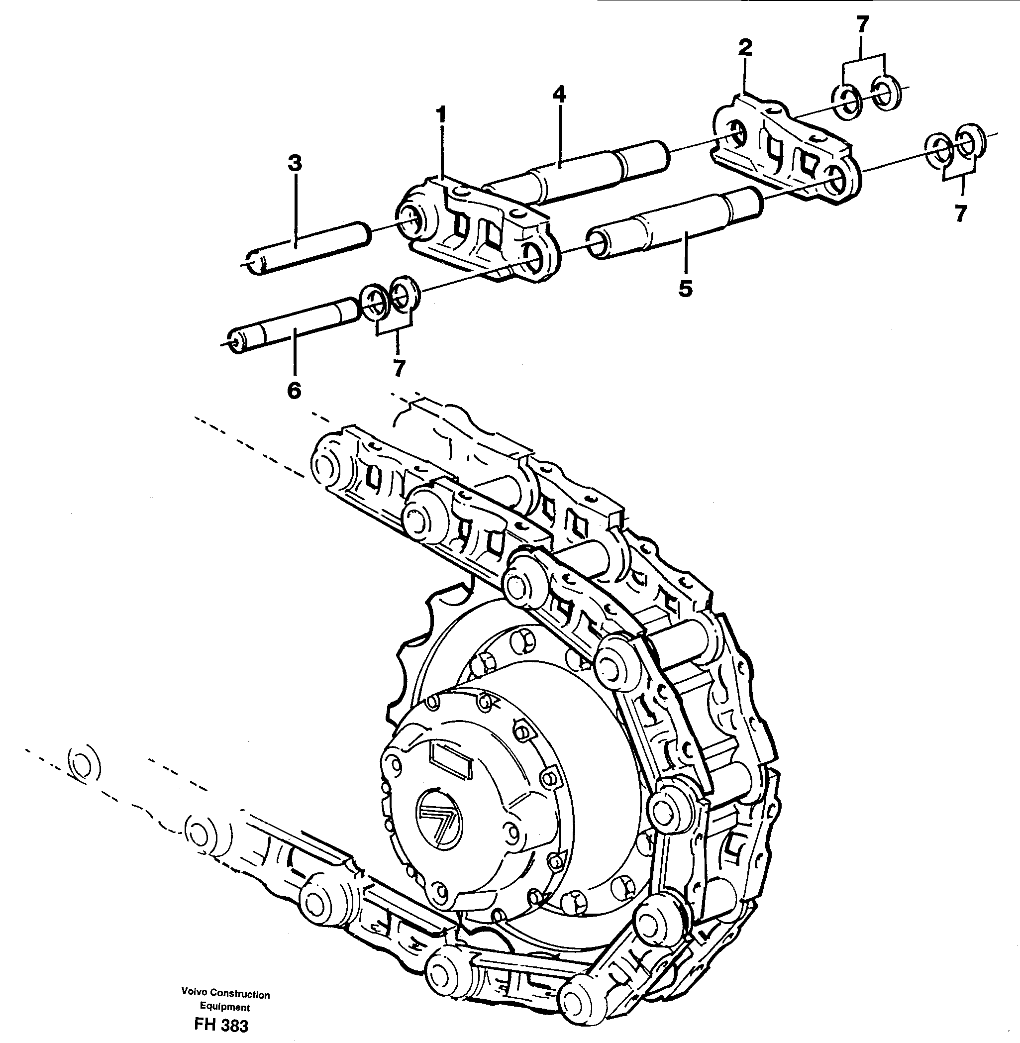 Схема запчастей Volvo EC300 - 30934 Гусеничная цепь EC300 ?KERMAN ?KERMAN EC300