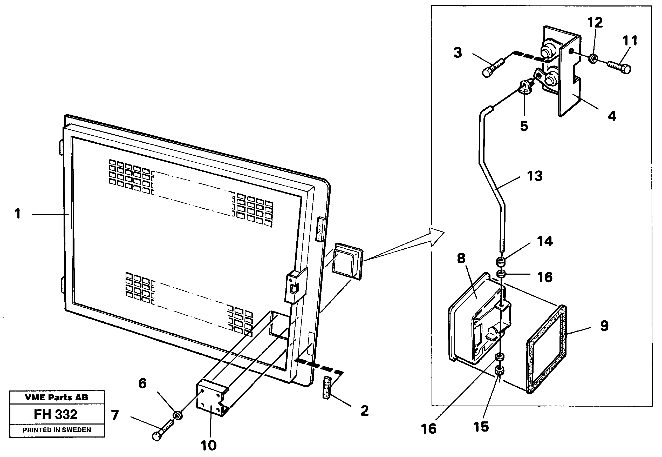 Схема запчастей Volvo EC300 - 39091 Door EC300 ?KERMAN ?KERMAN EC300
