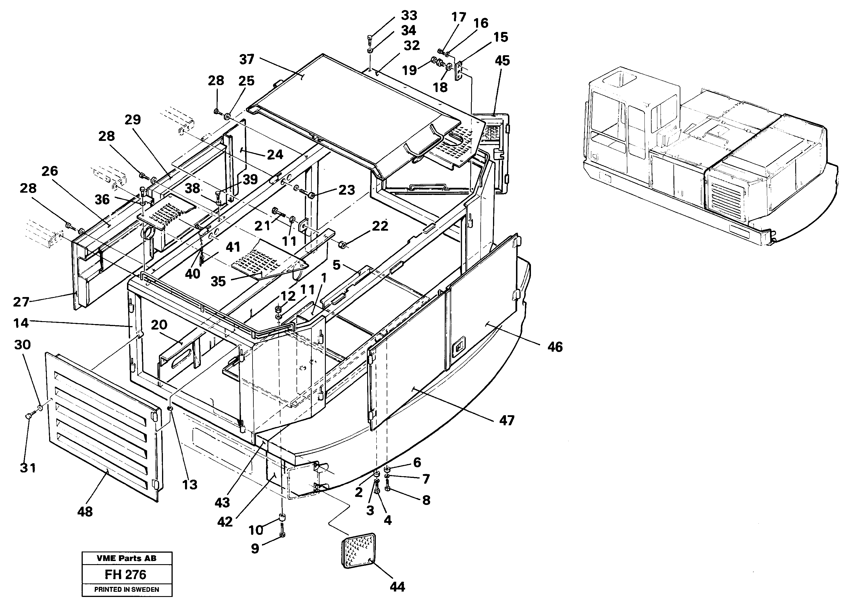 Схема запчастей Volvo EC300 - 32090 Крышка двигателя верхняя EC300 ?KERMAN ?KERMAN EC300