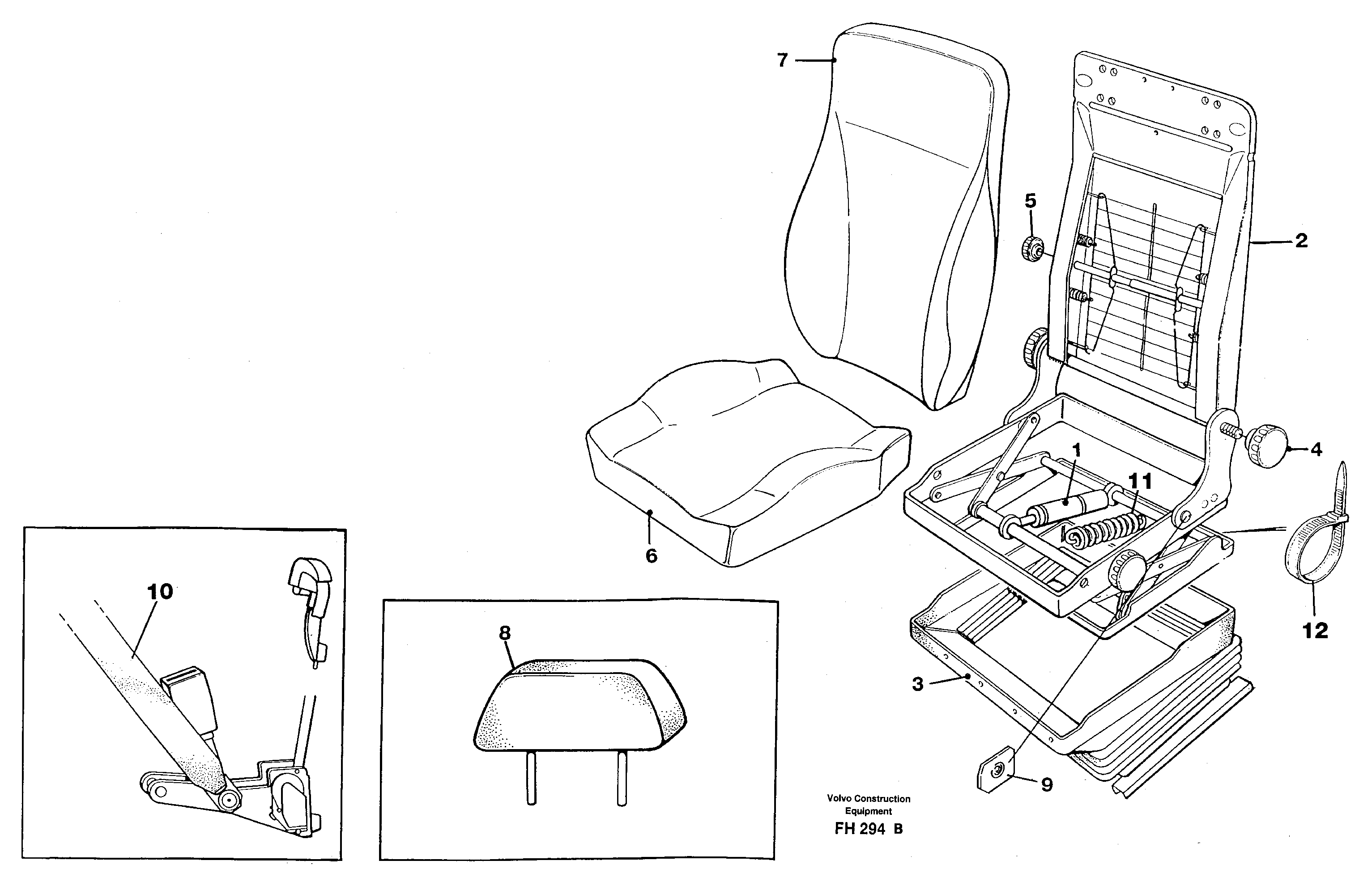 Схема запчастей Volvo EC300 - 26845 Operators seat EC300 ?KERMAN ?KERMAN EC300