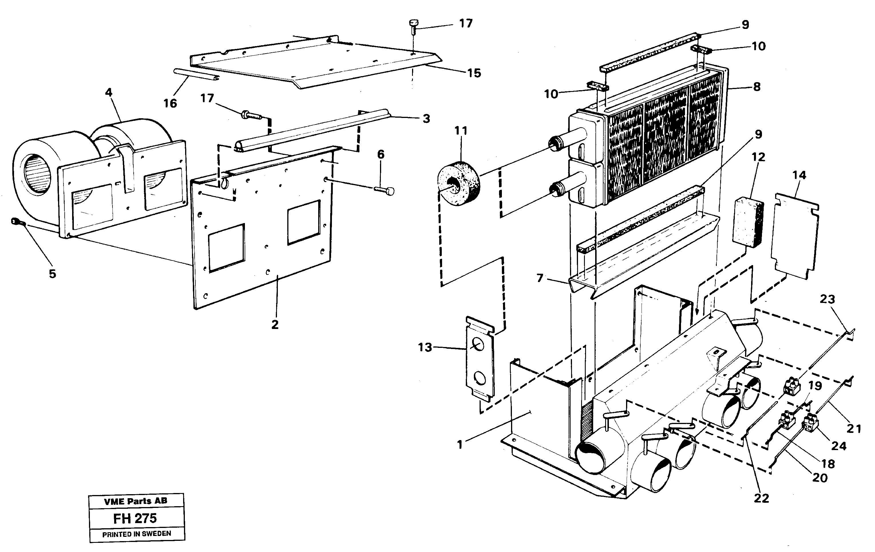 Схема запчастей Volvo EC300 - 32108 Cab heater EC300 ?KERMAN ?KERMAN EC300